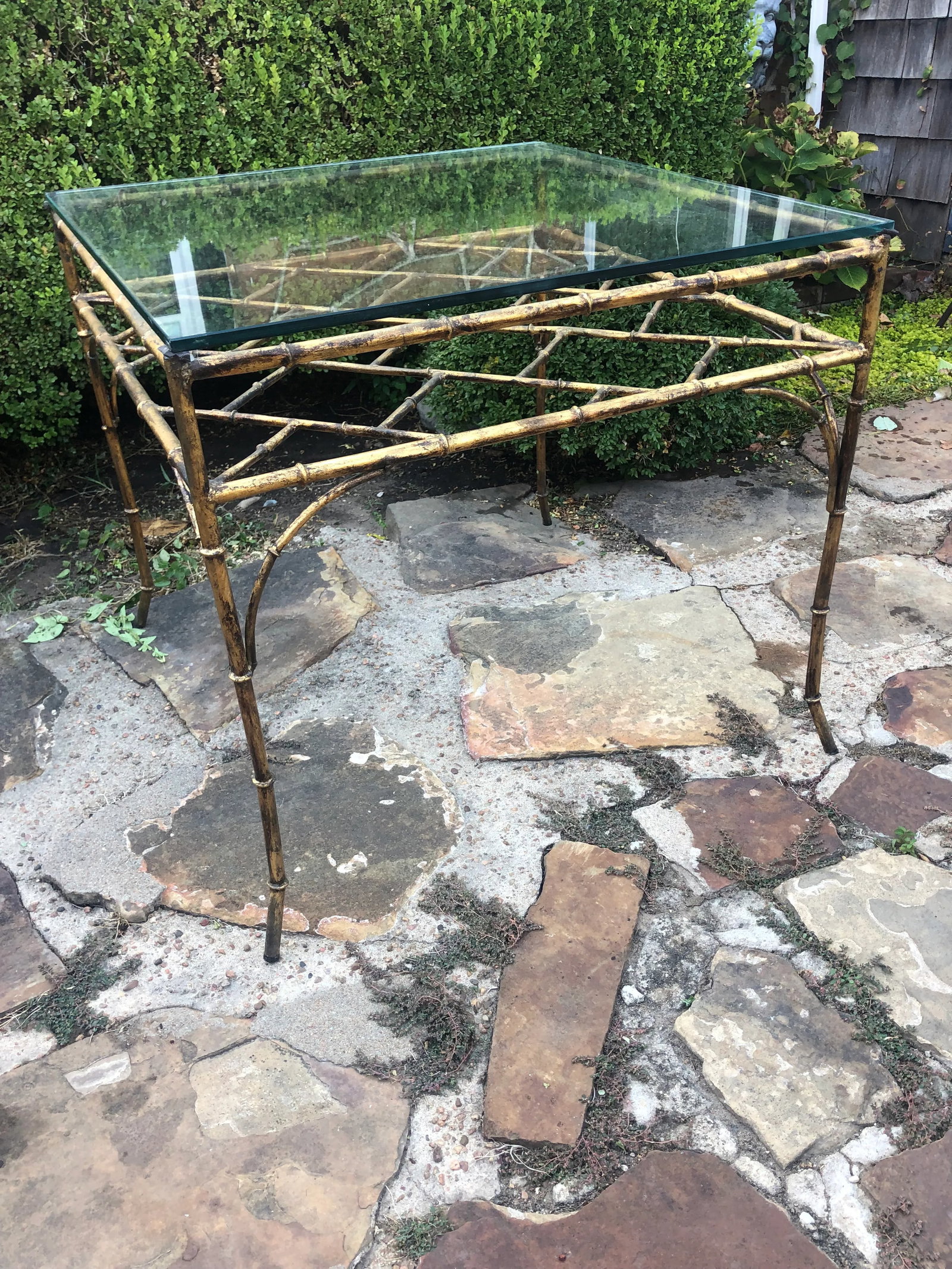 1960s Italian Gilt Faux Bamboo Game/Breakfast Table - 11