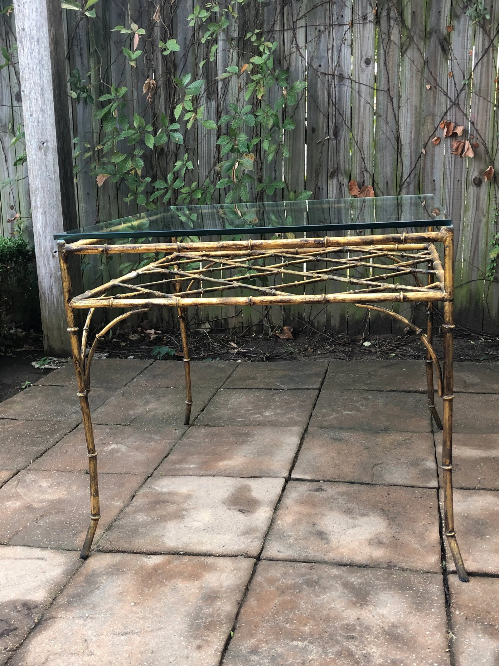 1960s Italian Gilt Faux Bamboo Game/Breakfast Table - 8