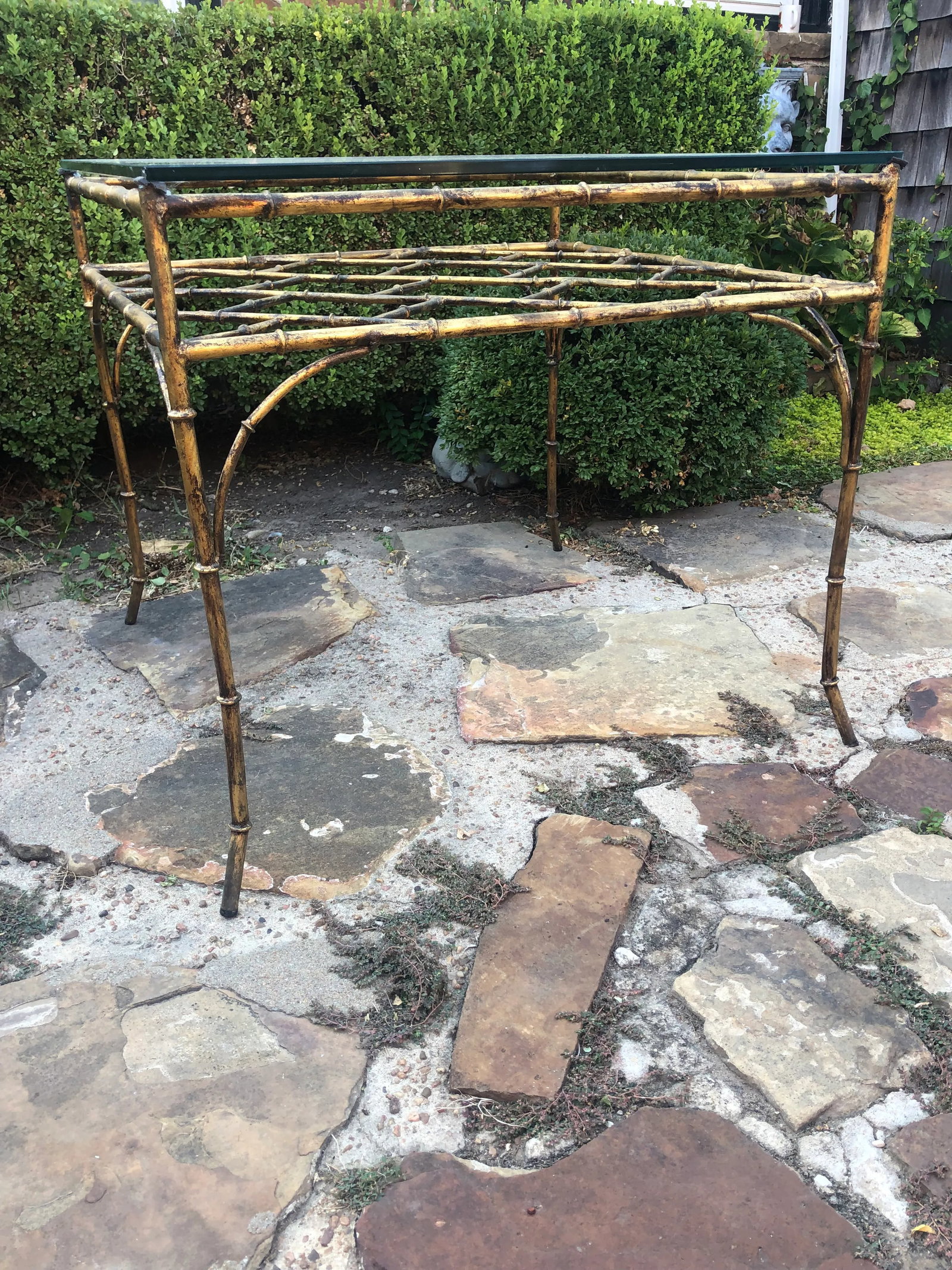 1960s Italian Gilt Faux Bamboo Game/Breakfast Table - 9