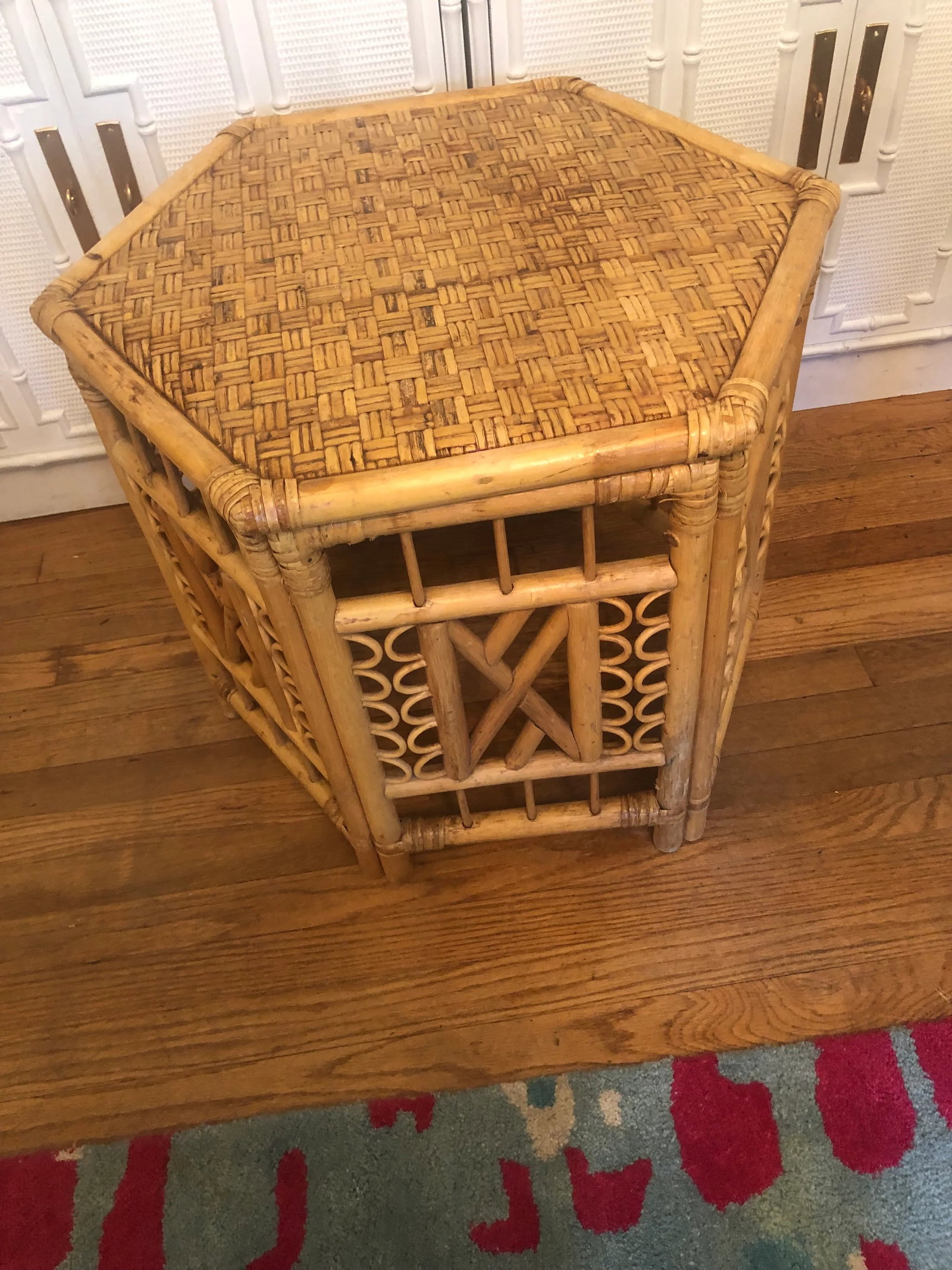 1970s Brighton Pavilion Rattan Side Table - 10