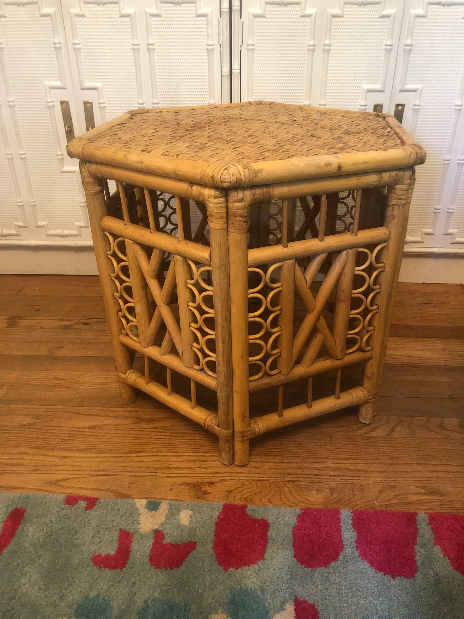 1970s Brighton Pavilion Rattan Side Table - 13