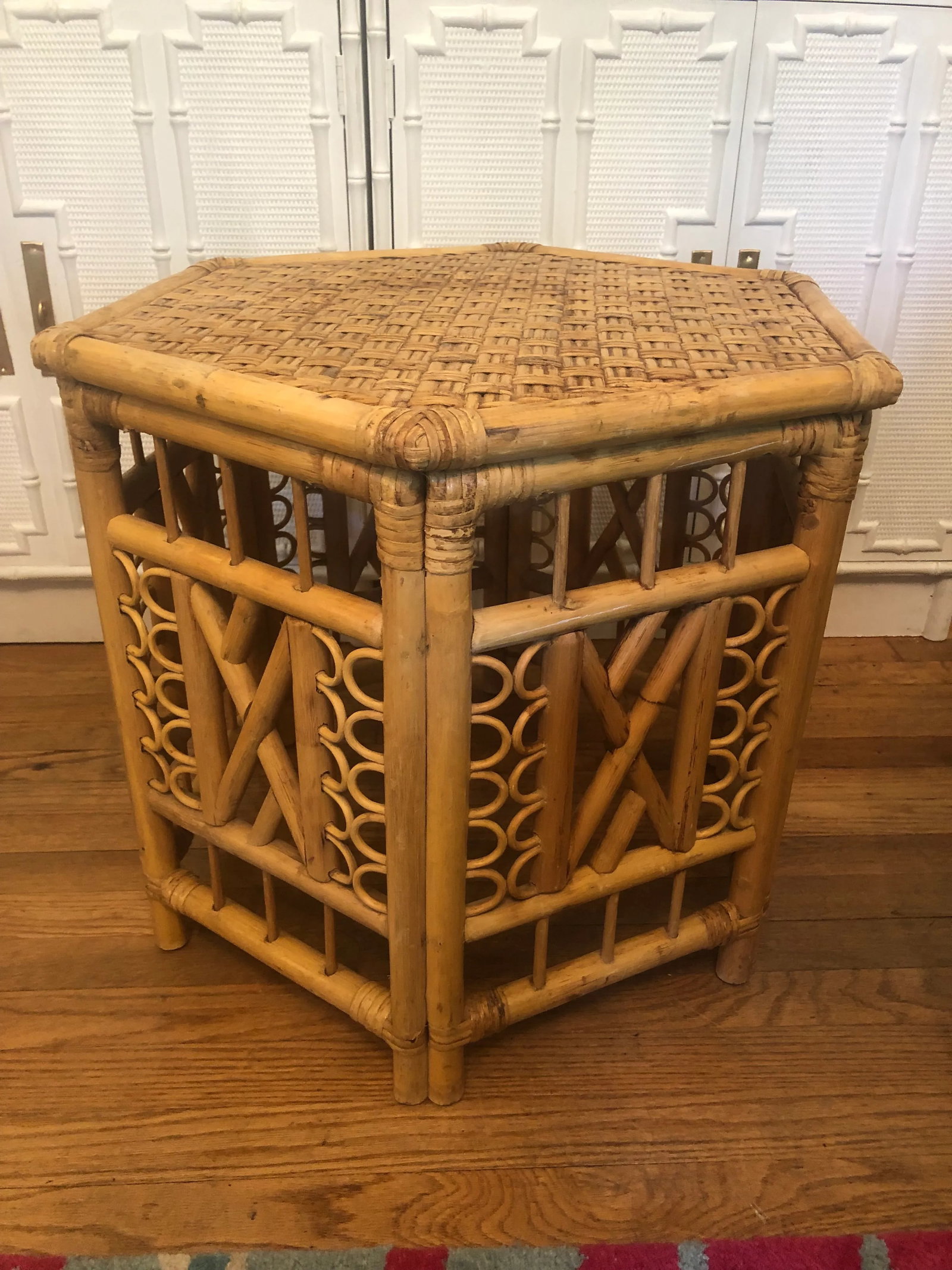 1970s Brighton Pavilion Rattan Side Table - 2
