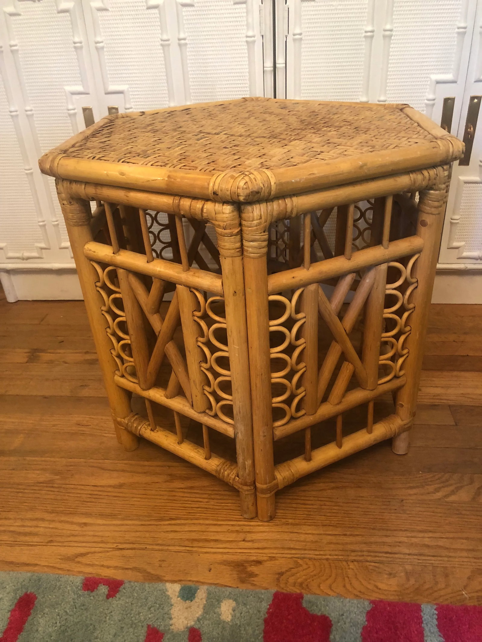 1970s Brighton Pavilion Rattan Side Table - 5