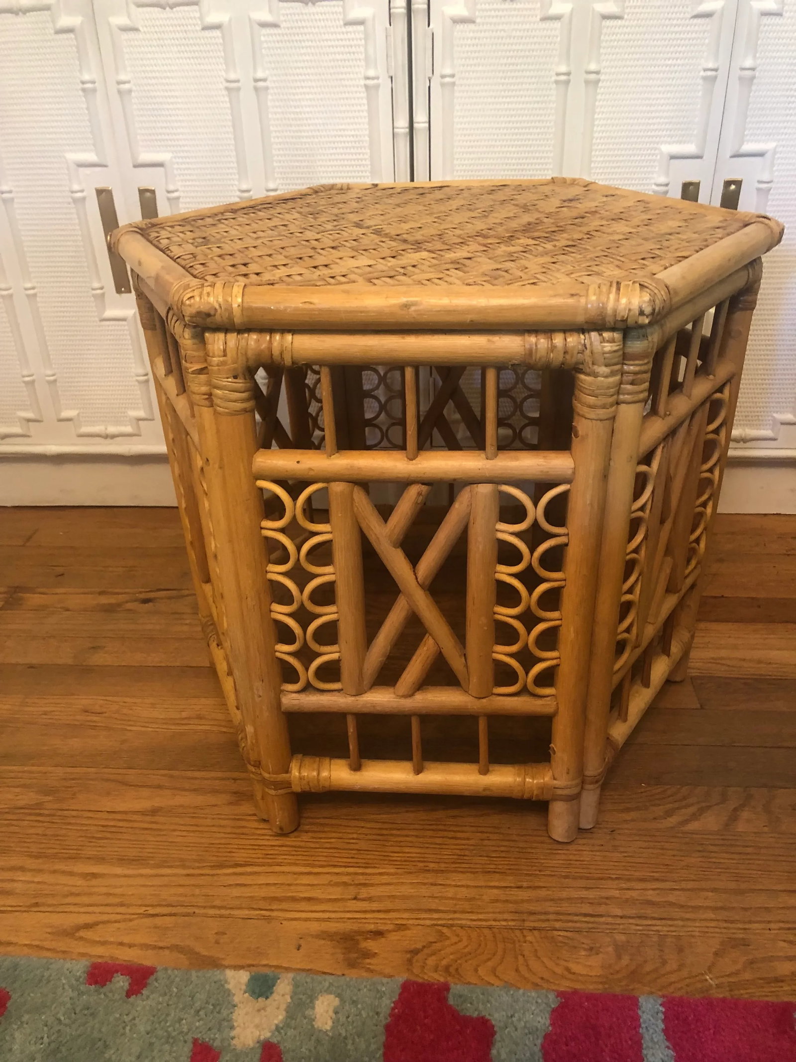 1970s Brighton Pavilion Rattan Side Table - 6