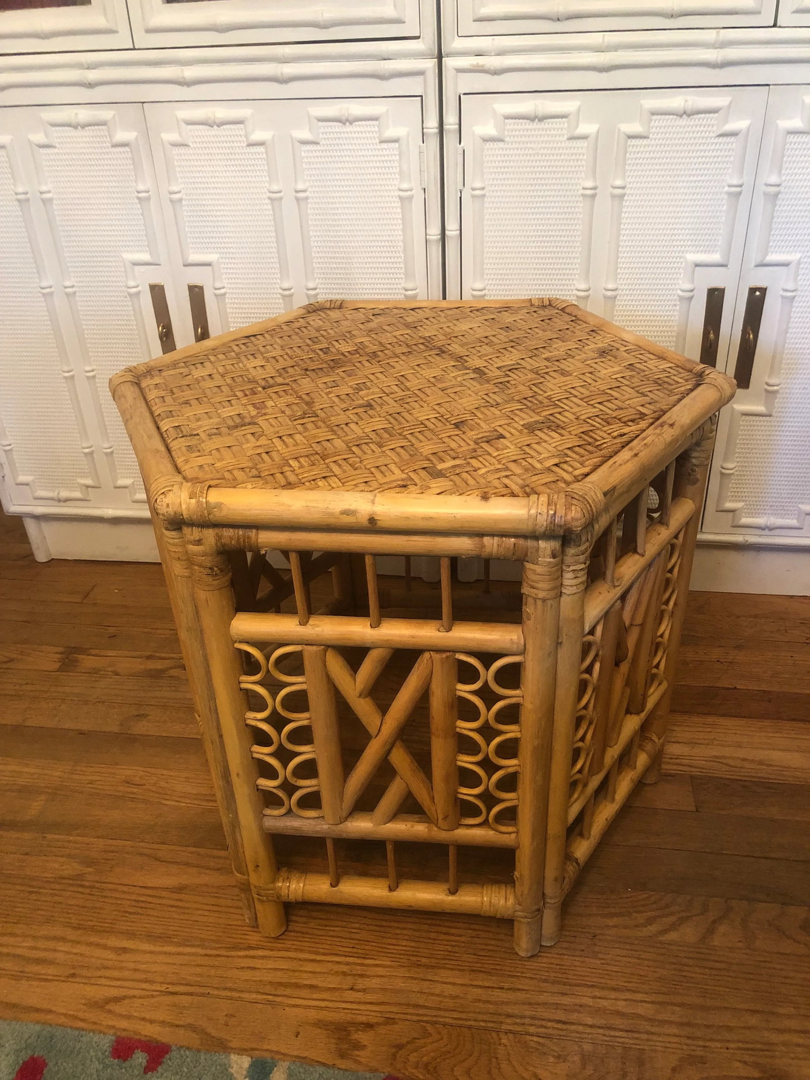 1970s Brighton Pavilion Rattan Side Table - 8