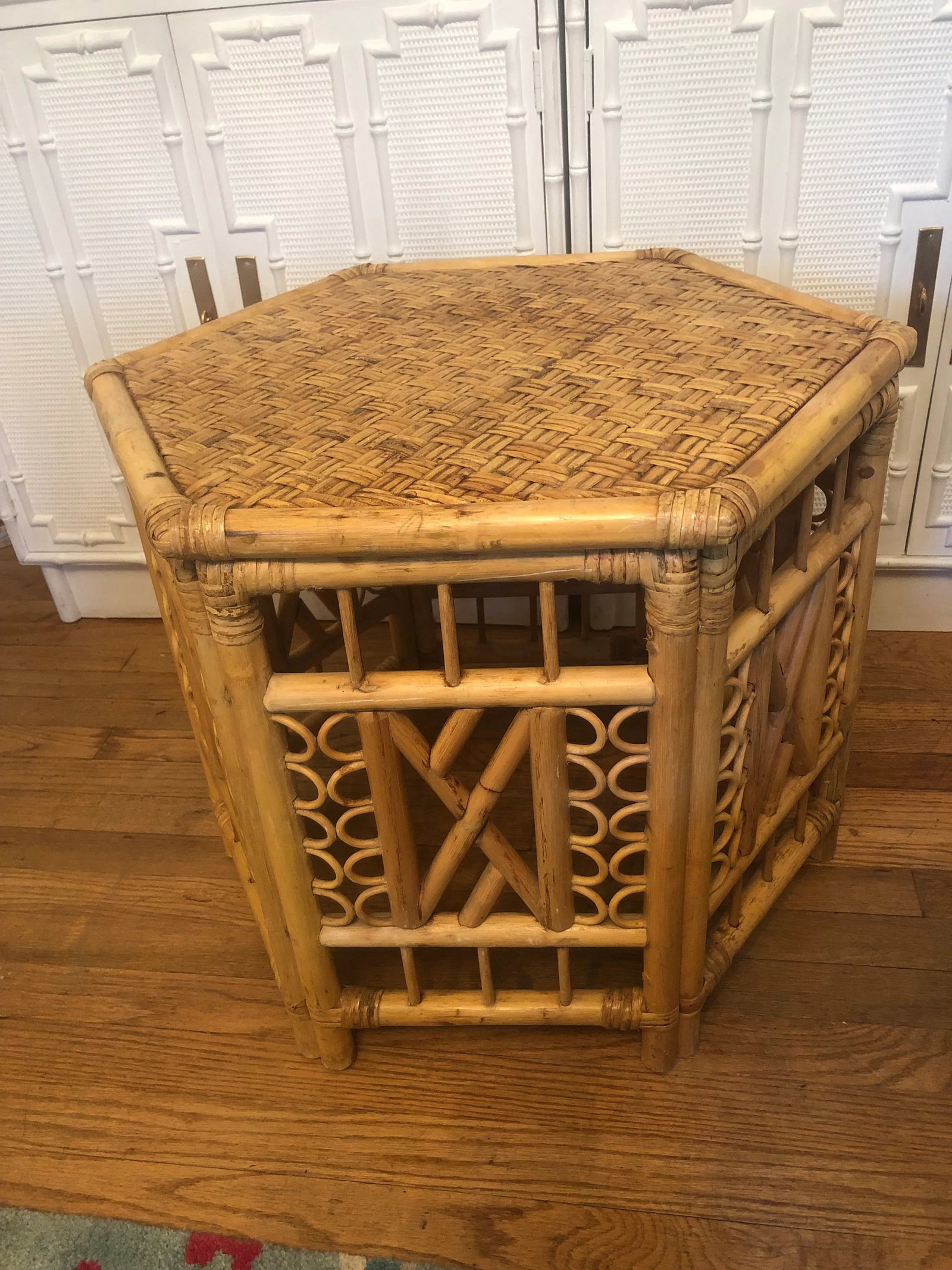 1970s Brighton Pavilion Rattan Side Table - 9