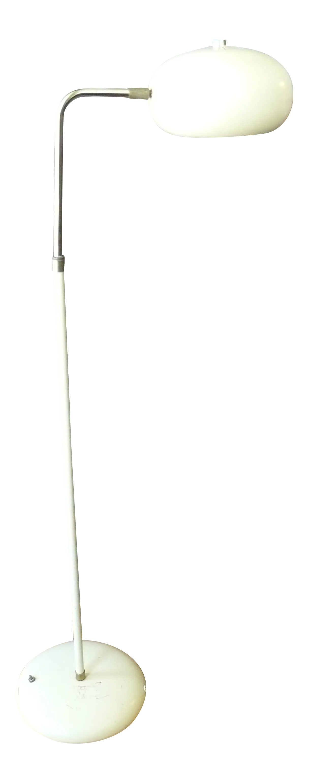 1950s Atomic-Style Clover Lamp Company Floor Lamp: All original 1950s Clover Lamp Company atomic floor lamp. This is not a common model, and the entire piece appears to have original wiring, socket and switch. Finish is in as-found condition, with