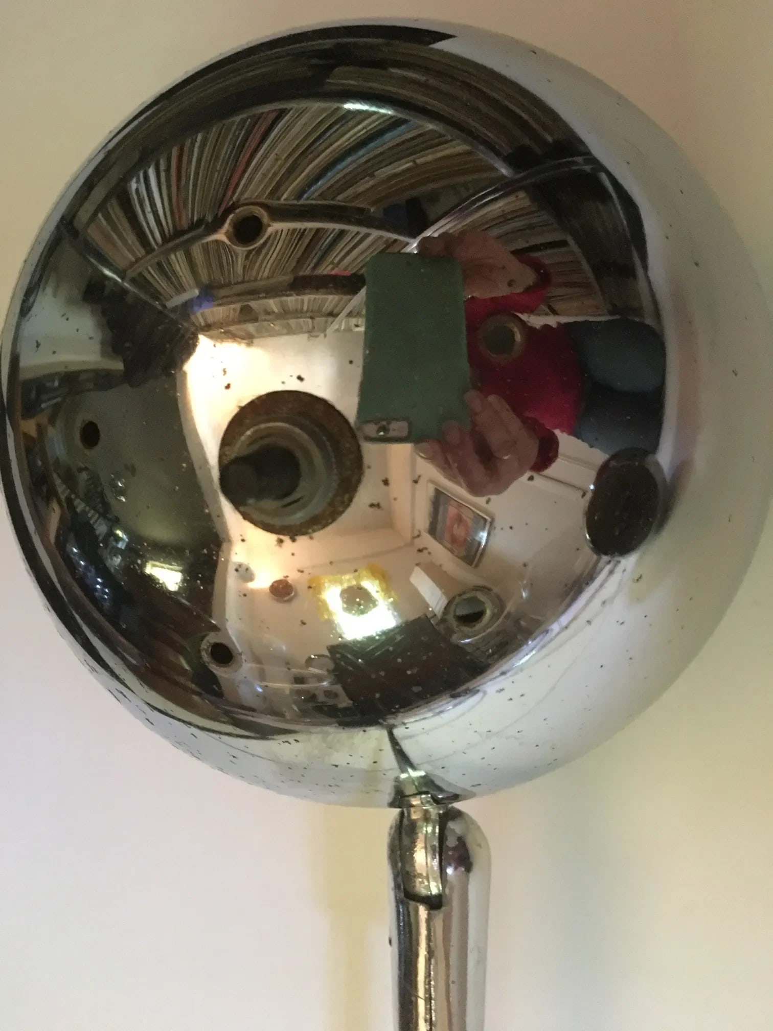 1970s Sonneman Orbiter Original Mid Century Modern Chrome Wall Lamps, Unmarked - a Pair - 9