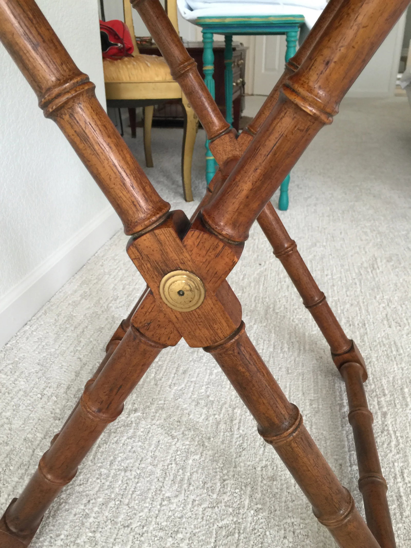 1970s Drexel Burlwood Butler's Tray Table - 6