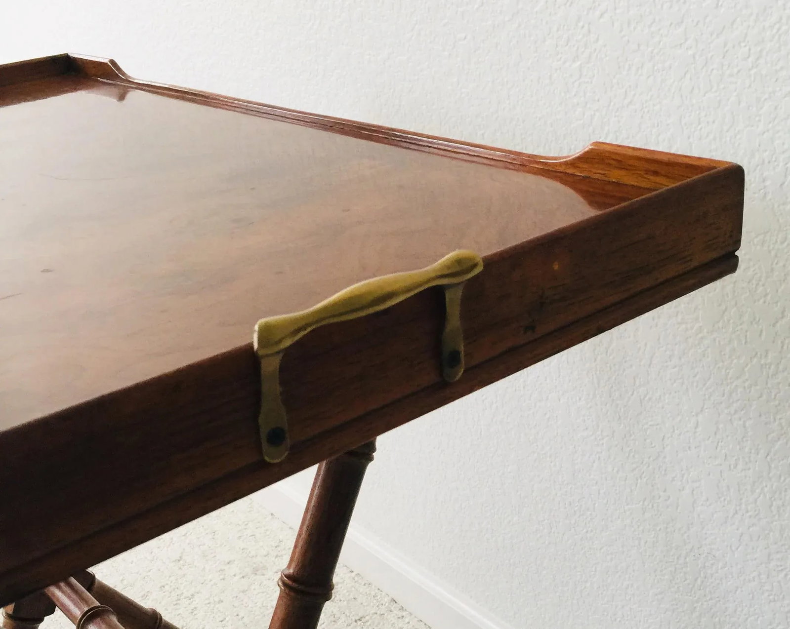 1970s Drexel Burlwood Butler's Tray Table - 8