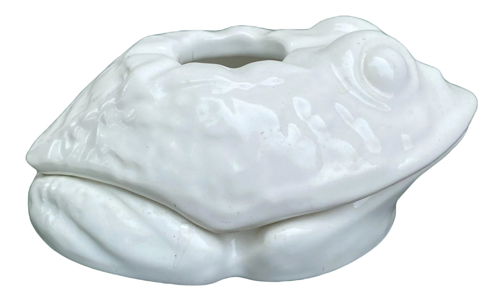 Vintage Italian White Frog Planter: This little Two piece toad planter would also make an adorable ring dish. It had original made in Italy sticker on the bottom and I lost it while cleaning it. Welcome to Solid Gold Velvet Interiors! W