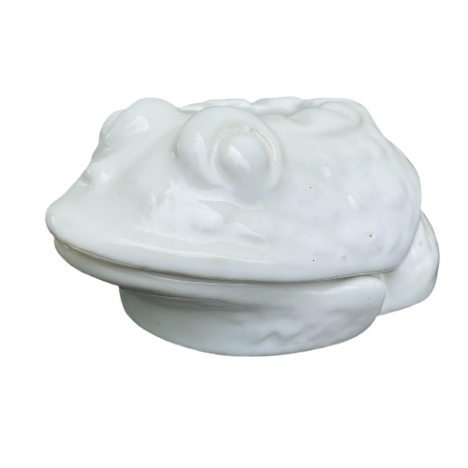 Vintage Italian White Frog Planter - 2