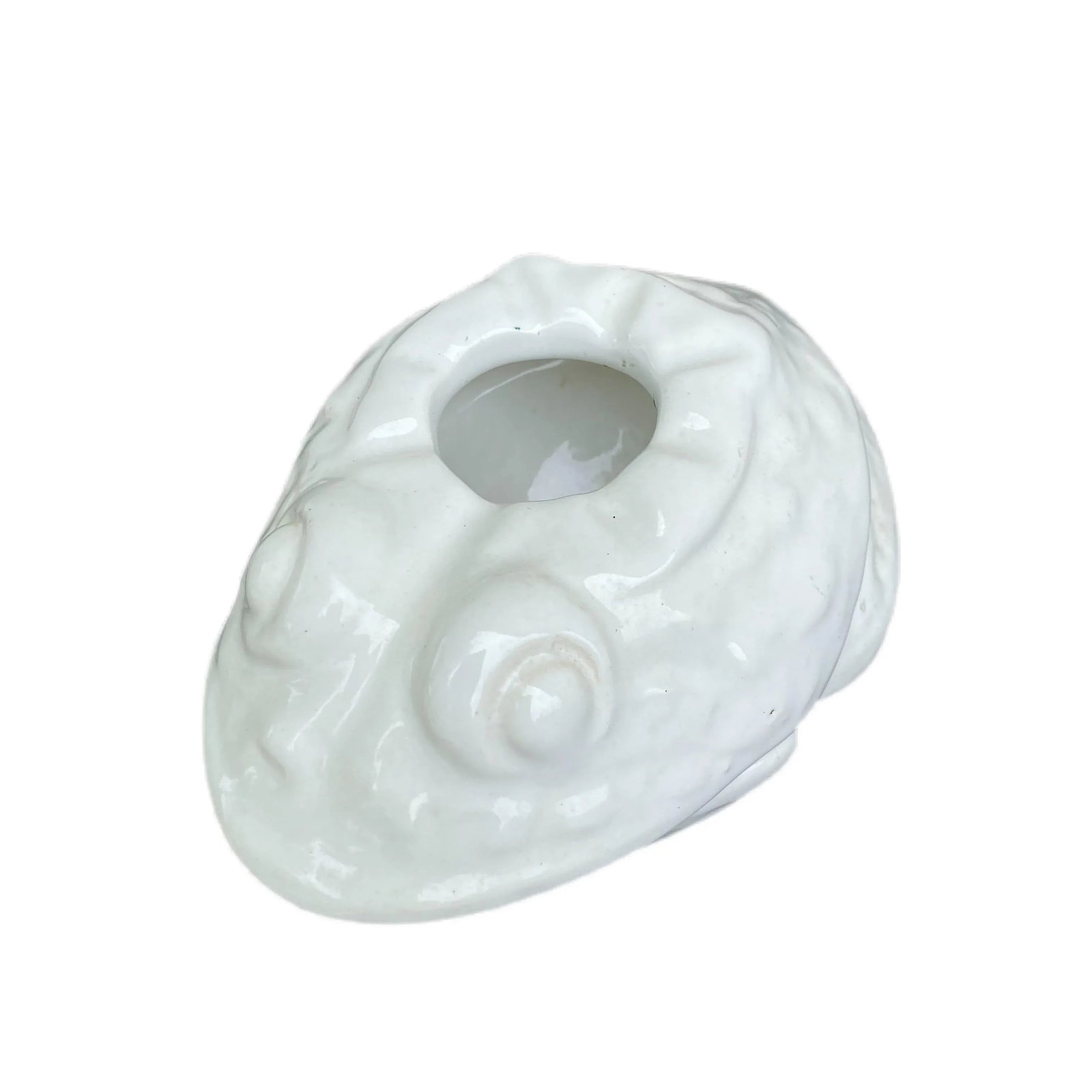 Vintage Italian White Frog Planter - 3