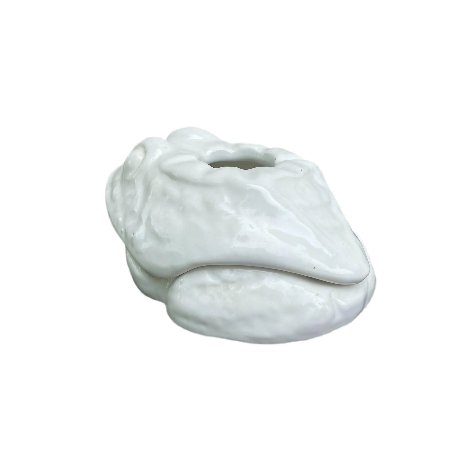 Vintage Italian White Frog Planter - 5