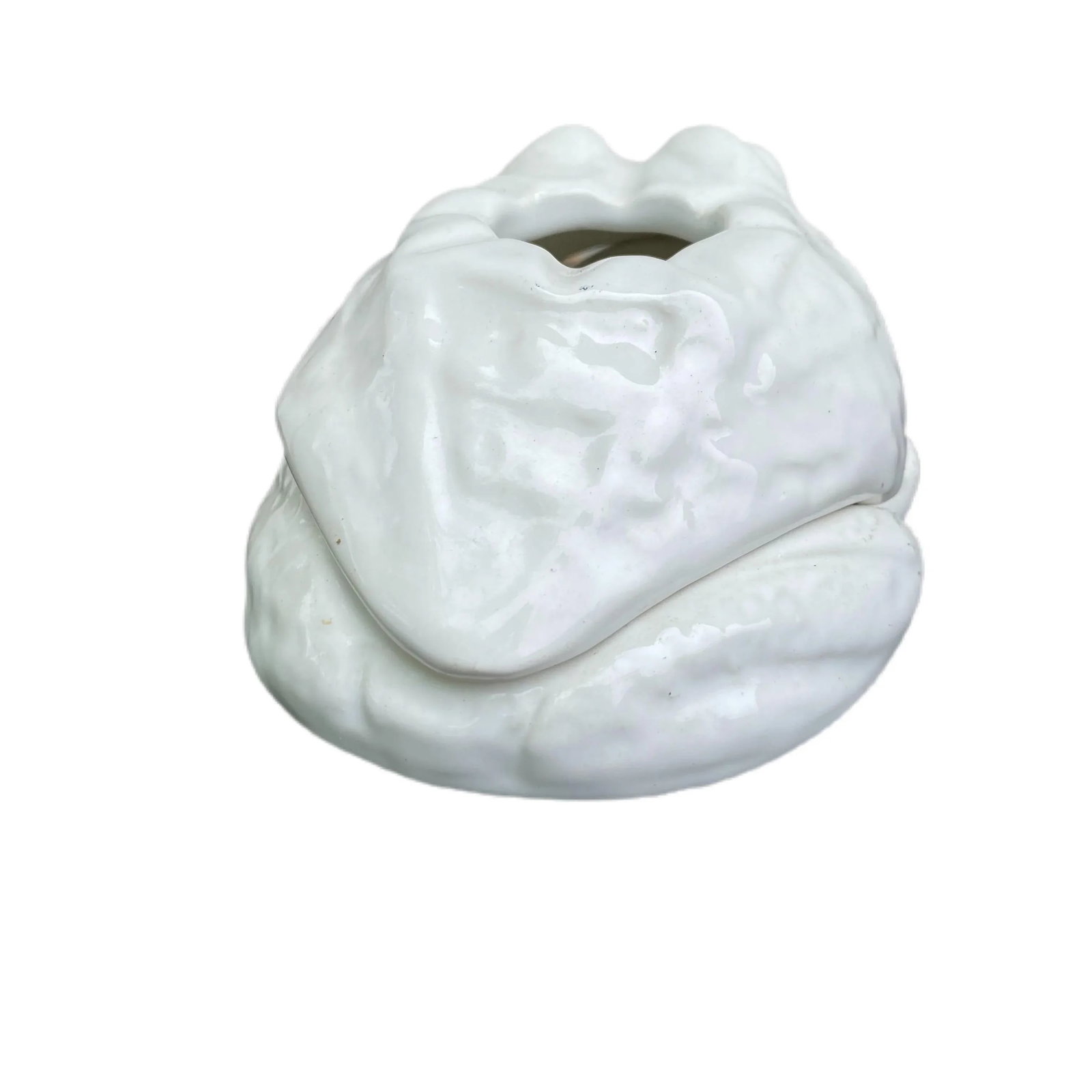 Vintage Italian White Frog Planter - 6