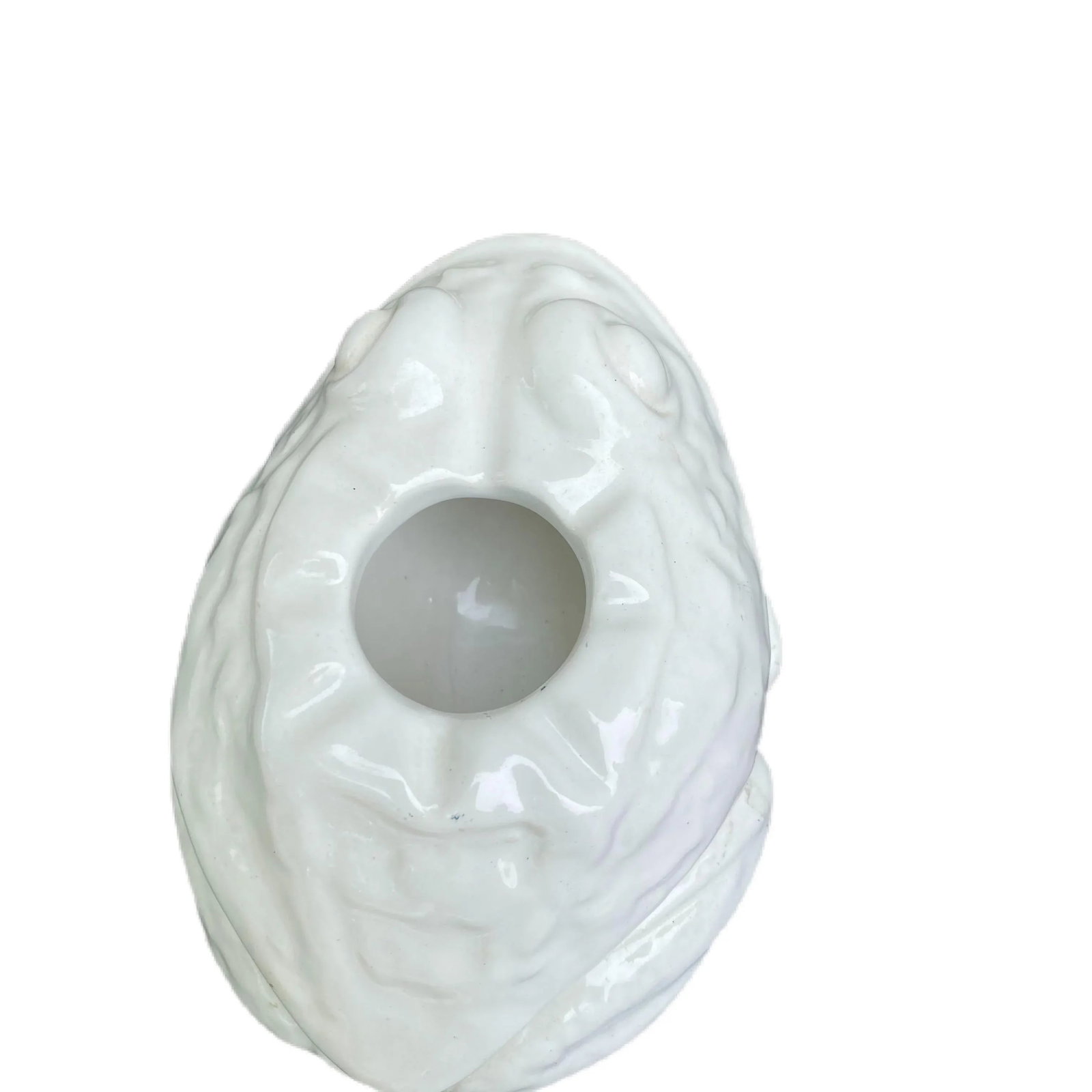 Vintage Italian White Frog Planter - 7