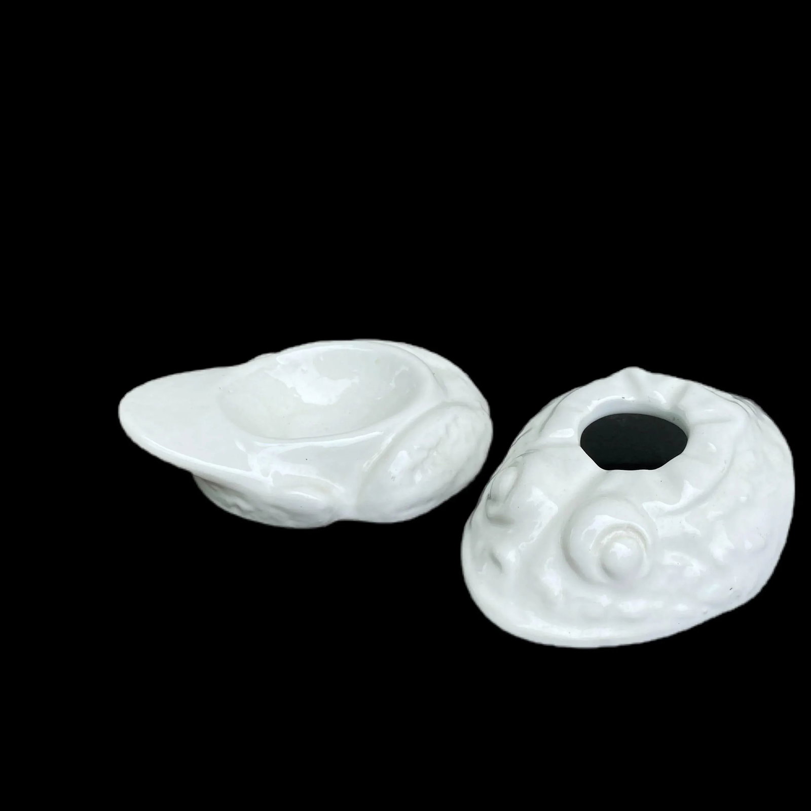 Vintage Italian White Frog Planter - 8