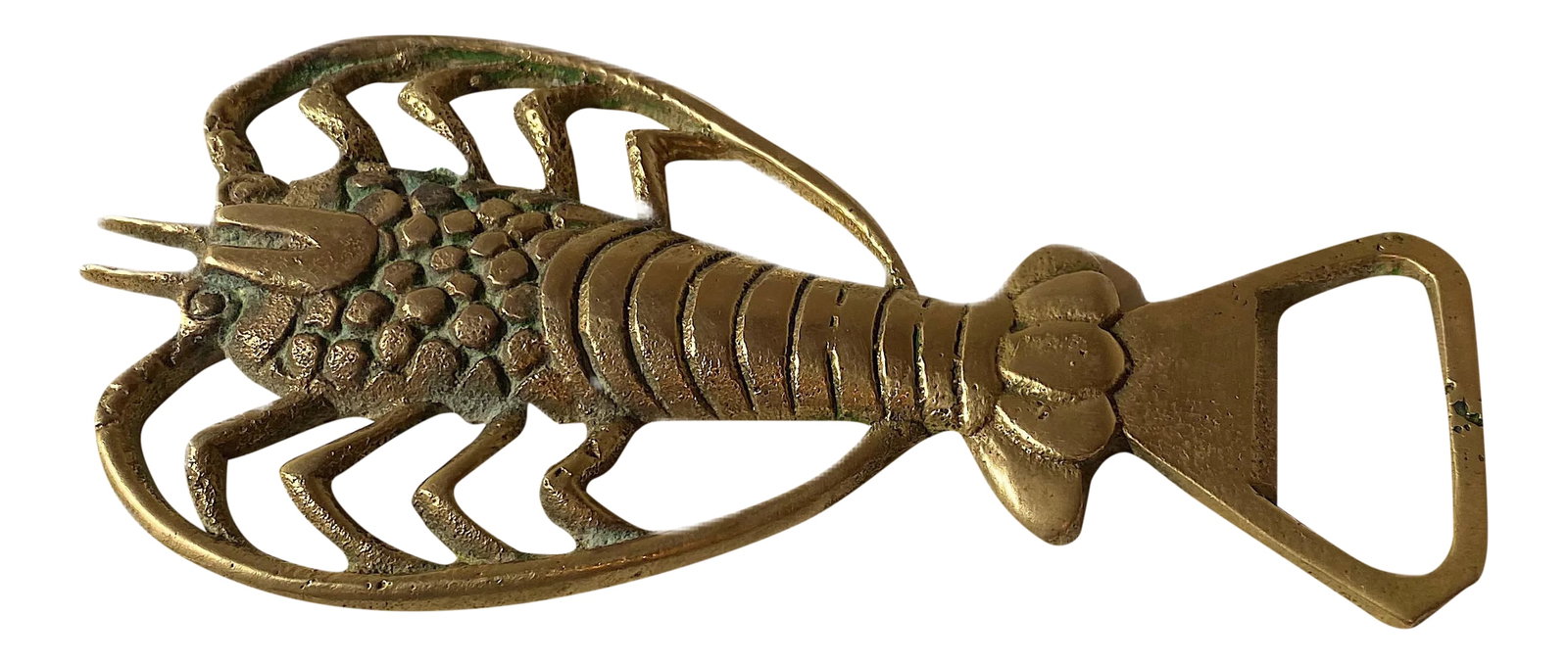 Vintage Brass Scorpion Bottle Opener: Vintage 20th Century Brass Scorpion Bottle Opener measuring 5.5" long. I assumed it was a crawfish, but upon farther research, I have come to the conclusion that that was just me being from the south.