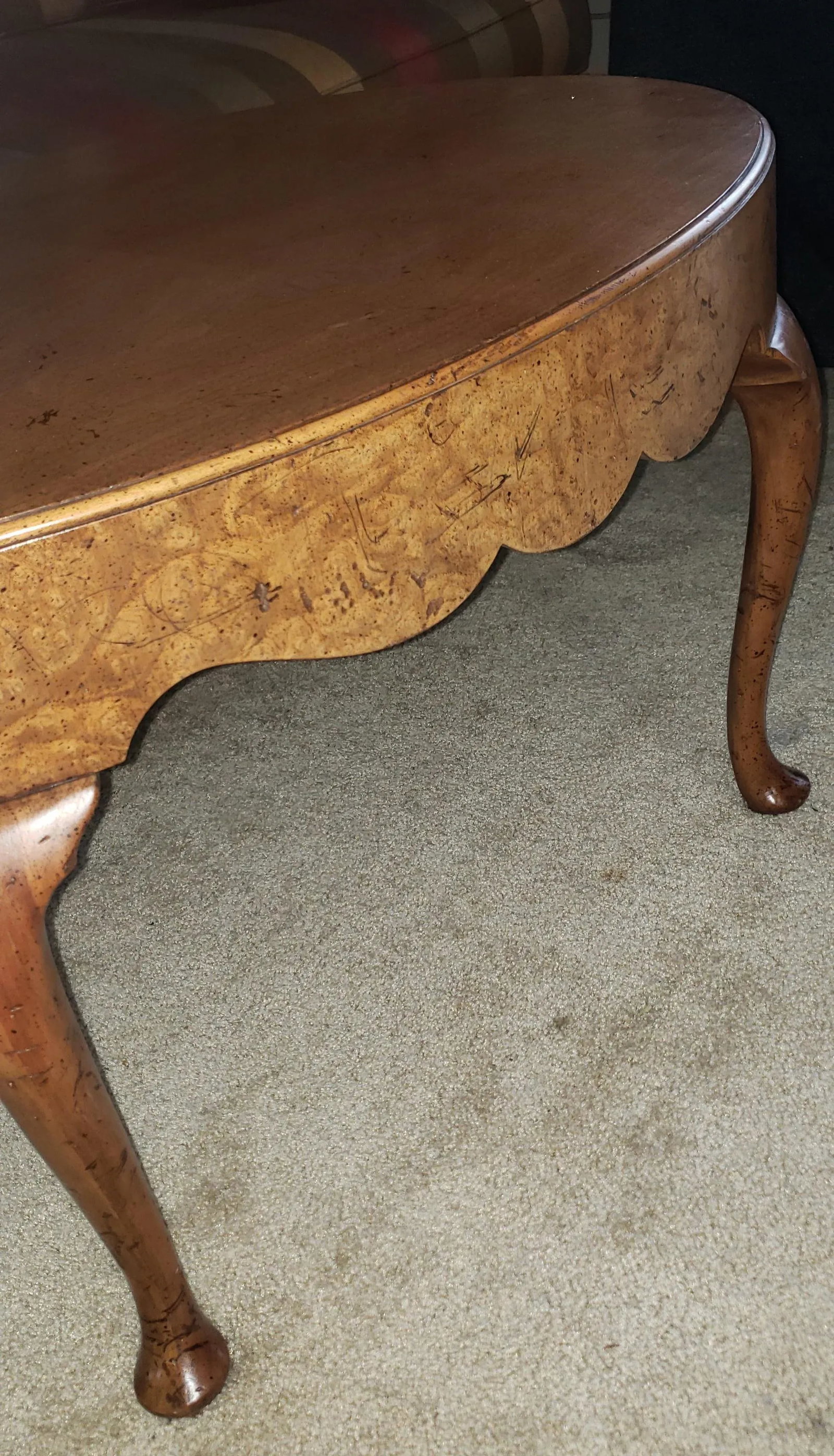 Vintage Baker Furniture Burl-Walnut Coffee Table - 5