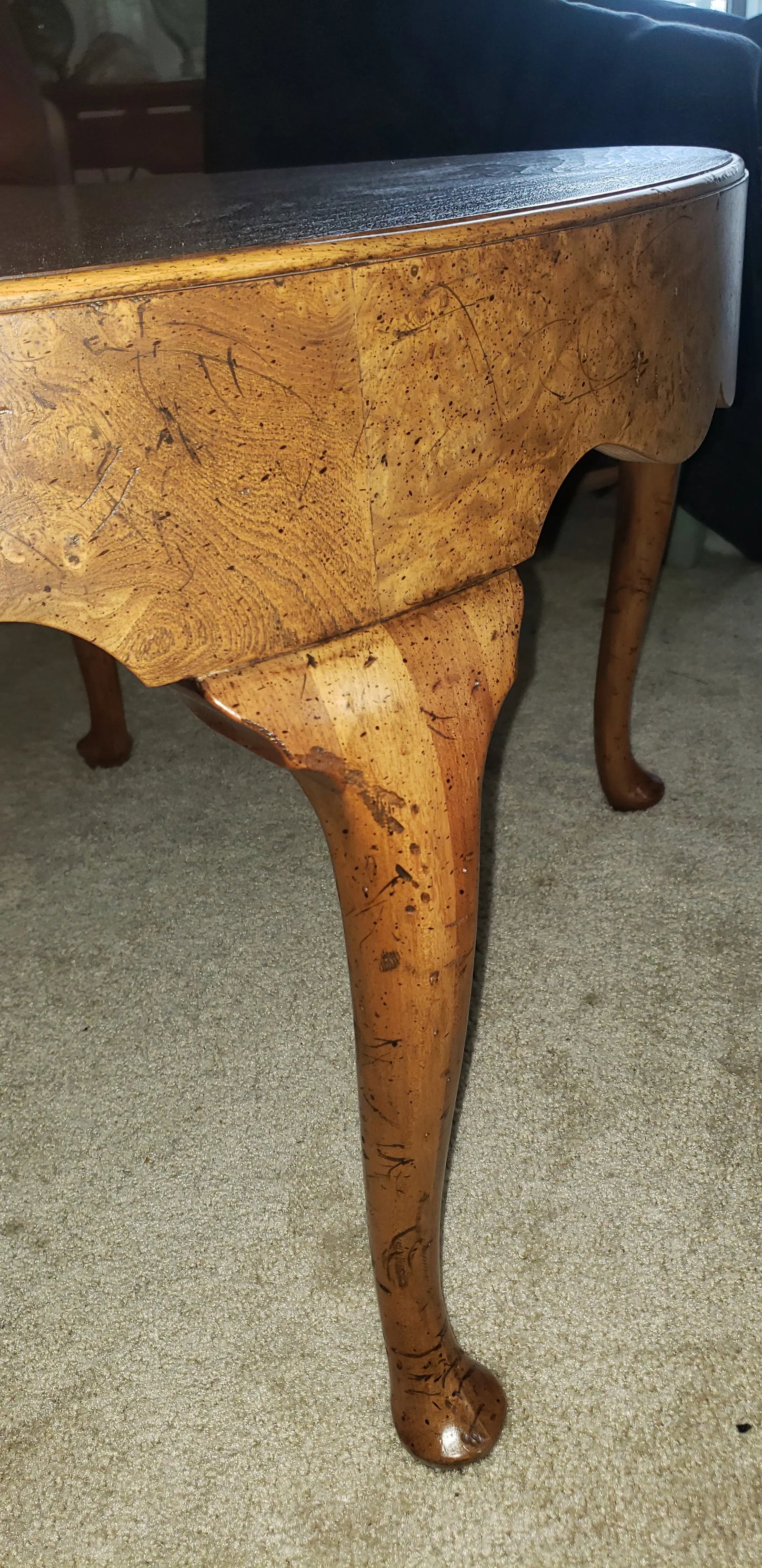 Vintage Baker Furniture Burl-Walnut Coffee Table - 6