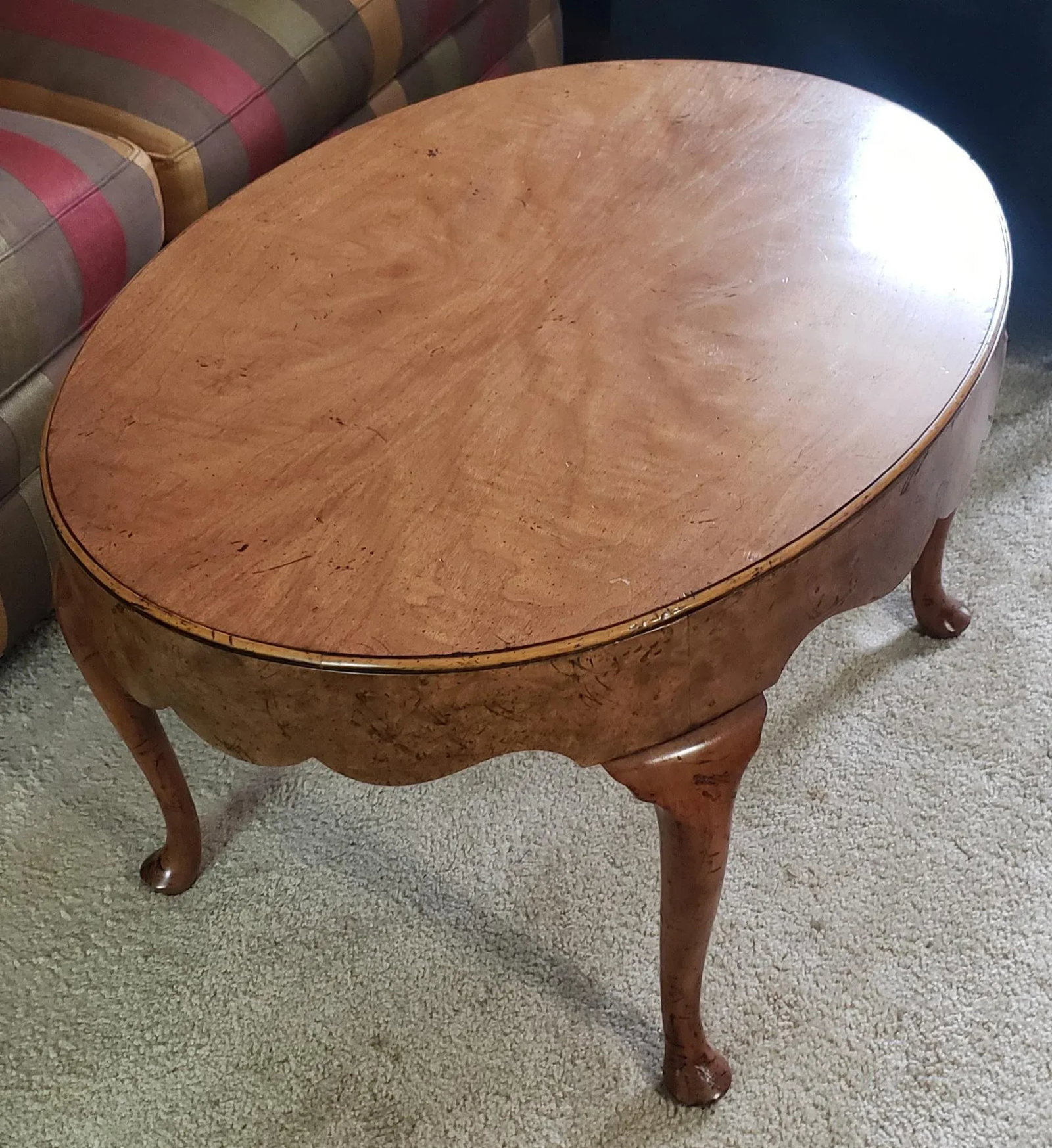 Vintage Baker Furniture Burl-Walnut Coffee Table - 9