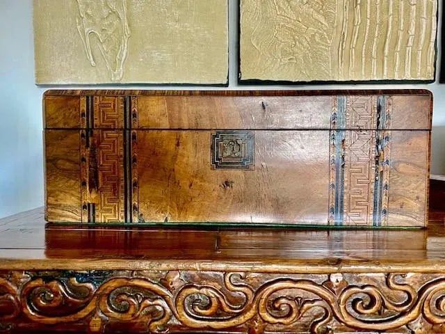 19th Century Victorian Portable Writing Desk Box - 9