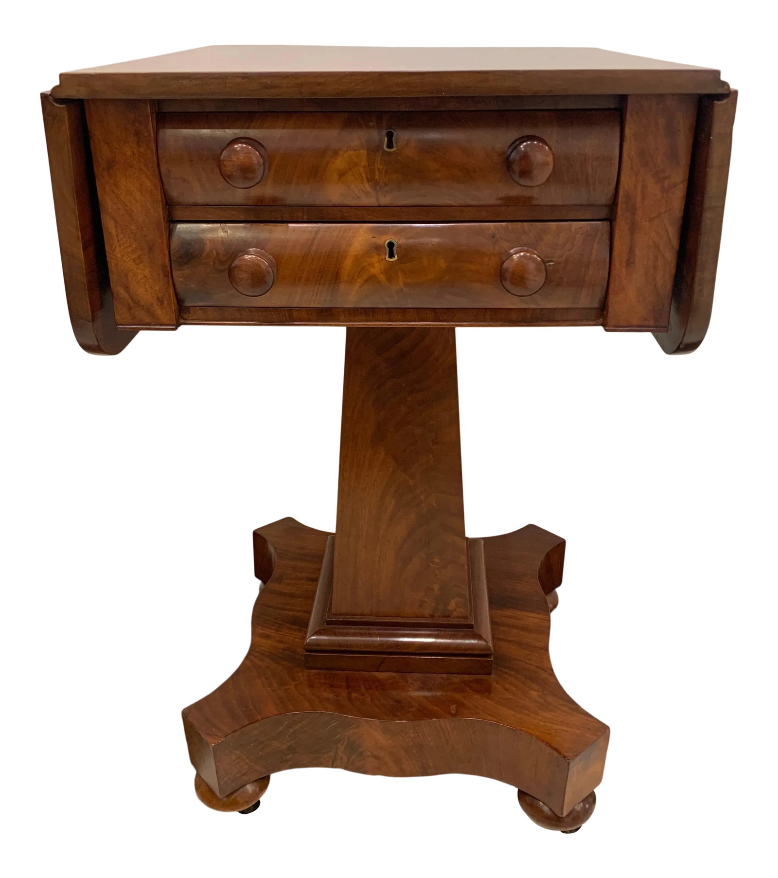 American Empire Flame Mahogany Drop Leaf Table (1 of 8)