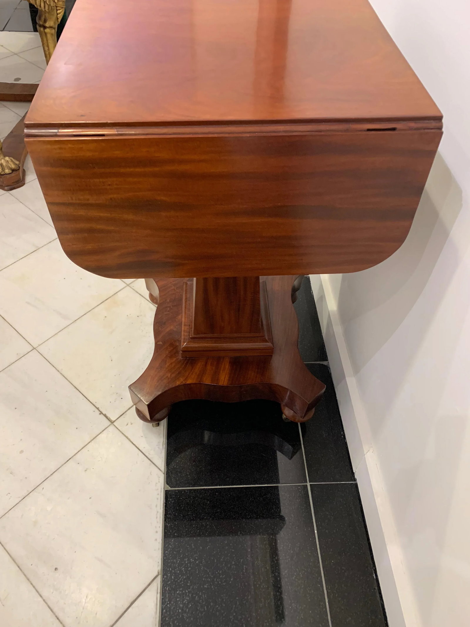 American Empire Flame Mahogany Drop Leaf Table - 3