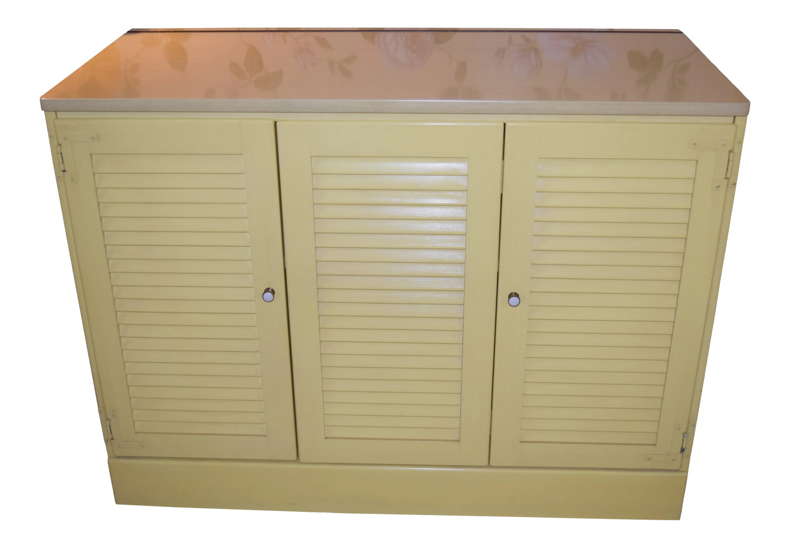 Ethan Allen Yellow Media Cabinet or Storage Cabinet: This is a Ethan Allen media cabinet or storage cabinet. The holes in the back are to run the wires thru. There are small circles in front that are magnets to hold the doors closed. This is in