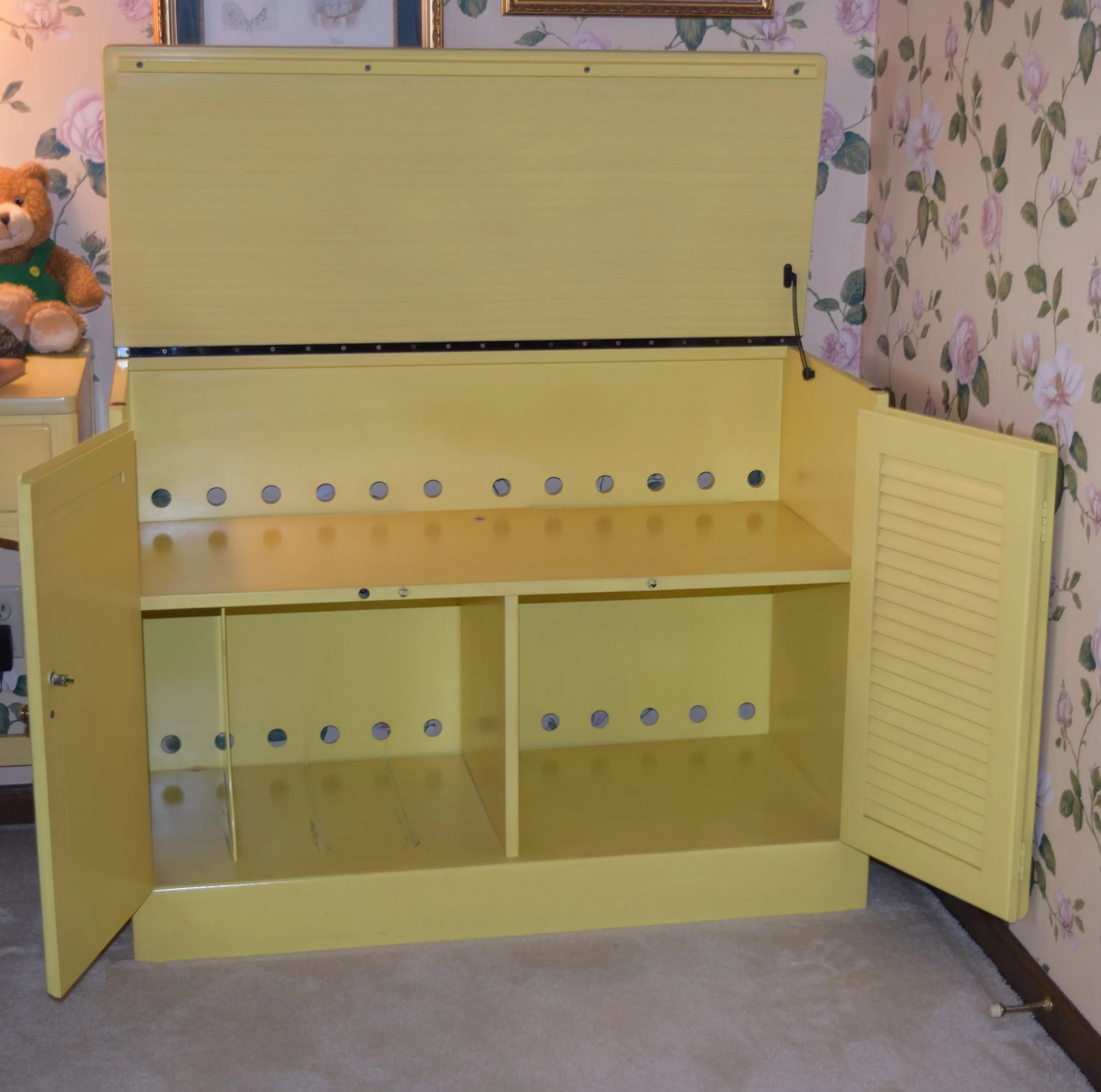 Ethan Allen Yellow Media Cabinet or Storage Cabinet - 3