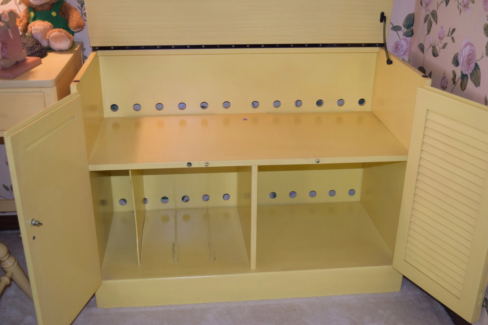Ethan Allen Yellow Media Cabinet or Storage Cabinet - 4