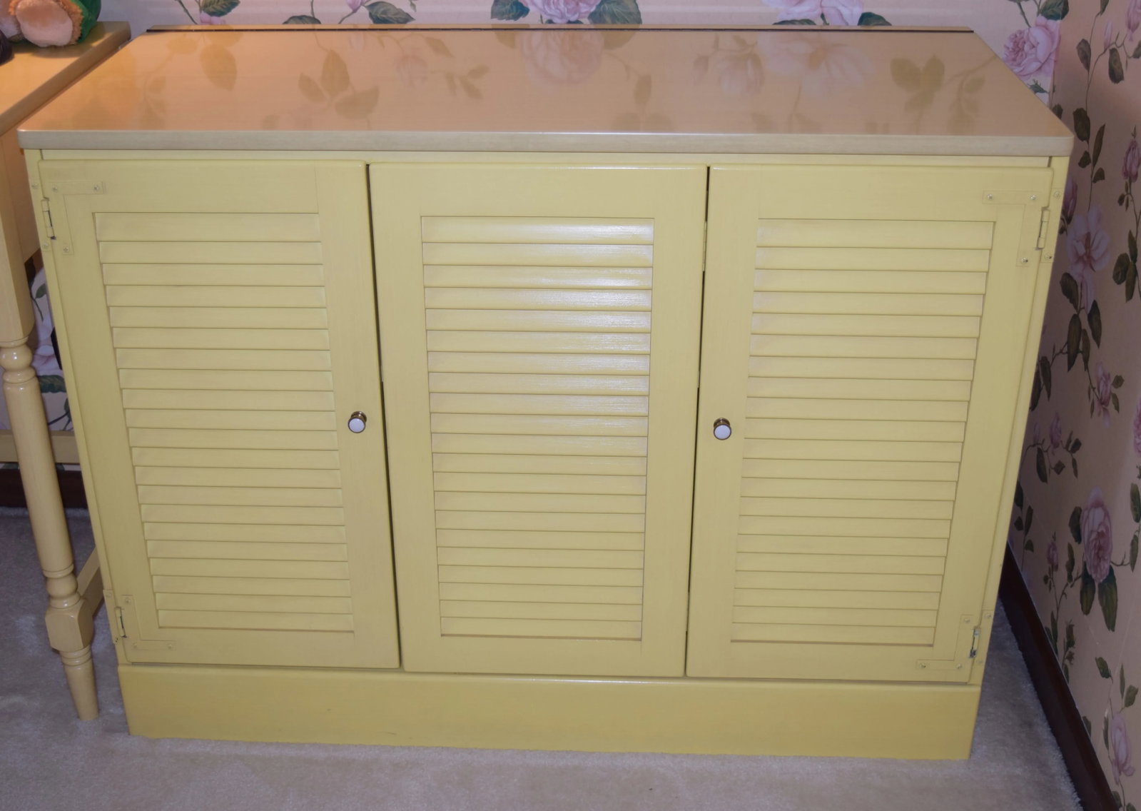 Ethan Allen Yellow Media Cabinet or Storage Cabinet - 7