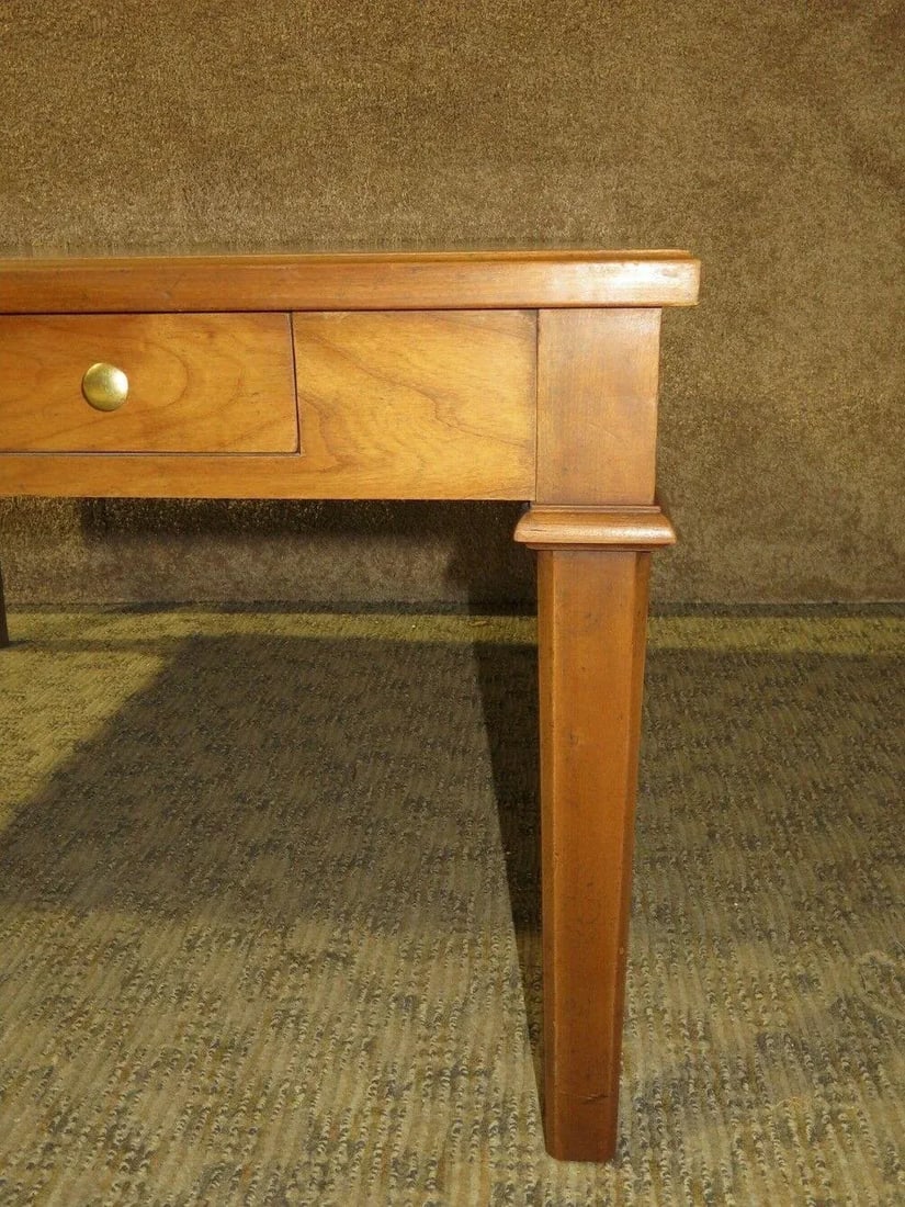 Vintage Baker Burl Wood Table Mid Century Square Coffee 4 Drawers MCM - 11