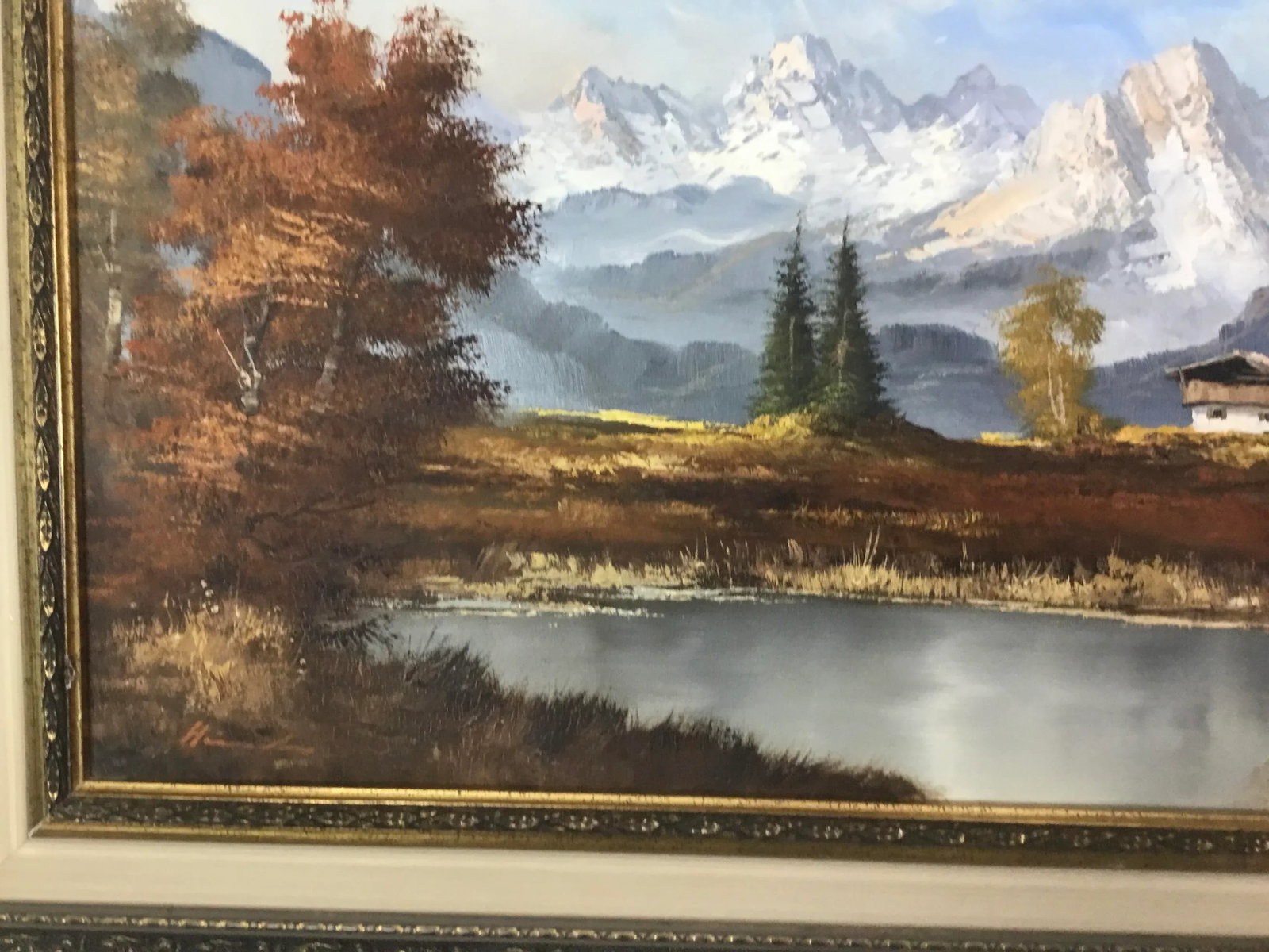 Classic European Alpine Landscape -Oil on Canvas - 2