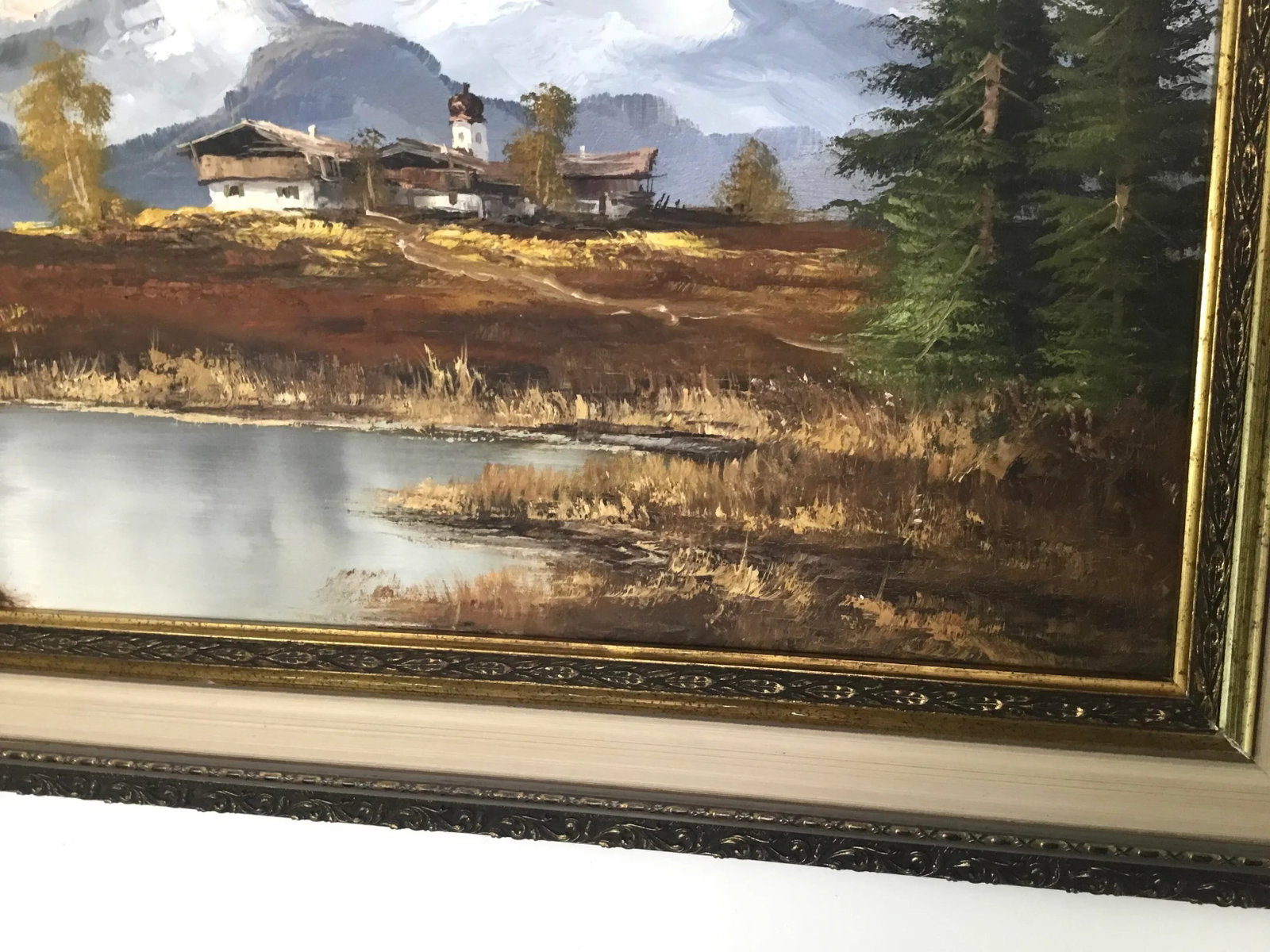 Classic European Alpine Landscape -Oil on Canvas - 4
