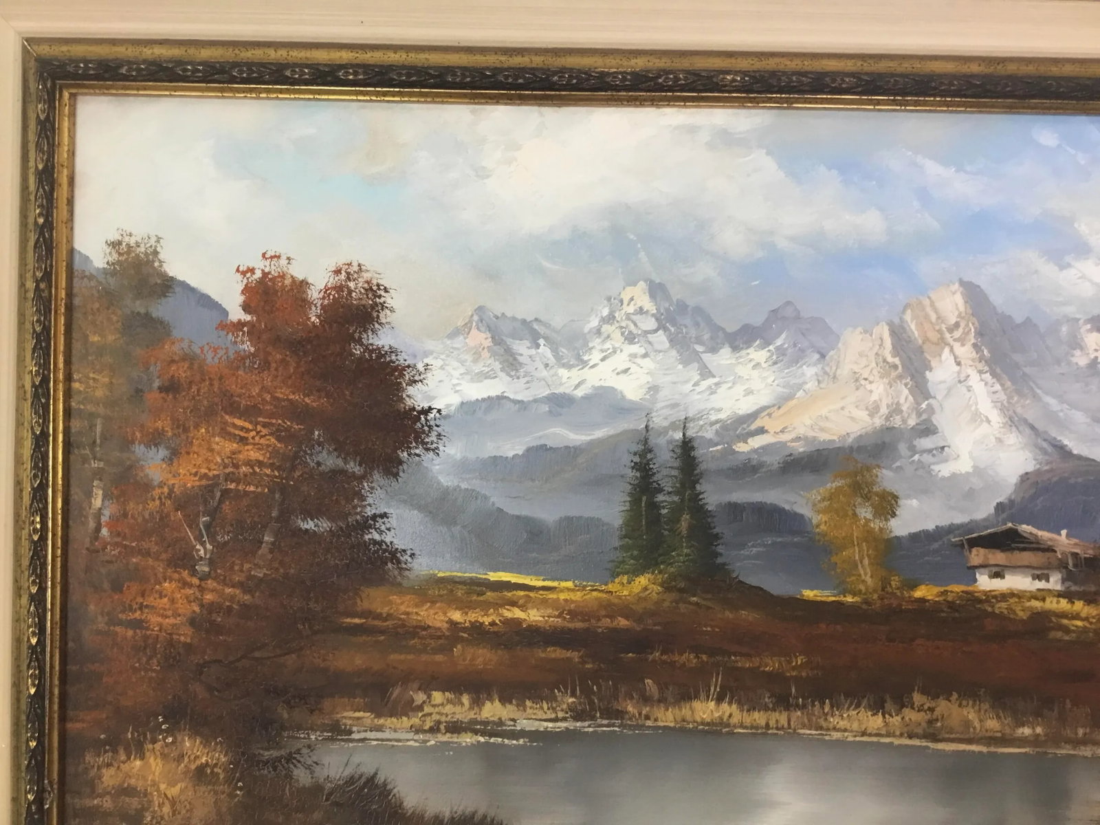 Classic European Alpine Landscape -Oil on Canvas - 6