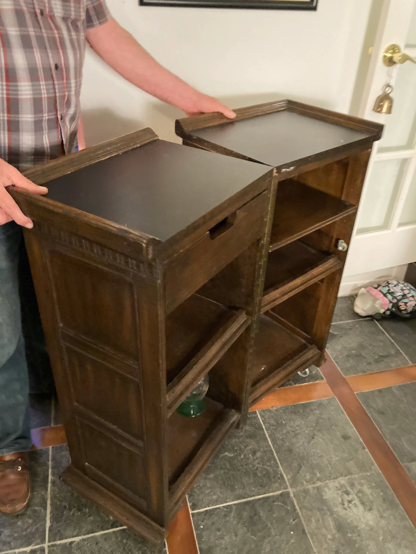Ethan Allen Rolling Bar Pivot Hinged Folding 1960s Mid Century Modern Serving Dry Bar - Man Cave or - 3