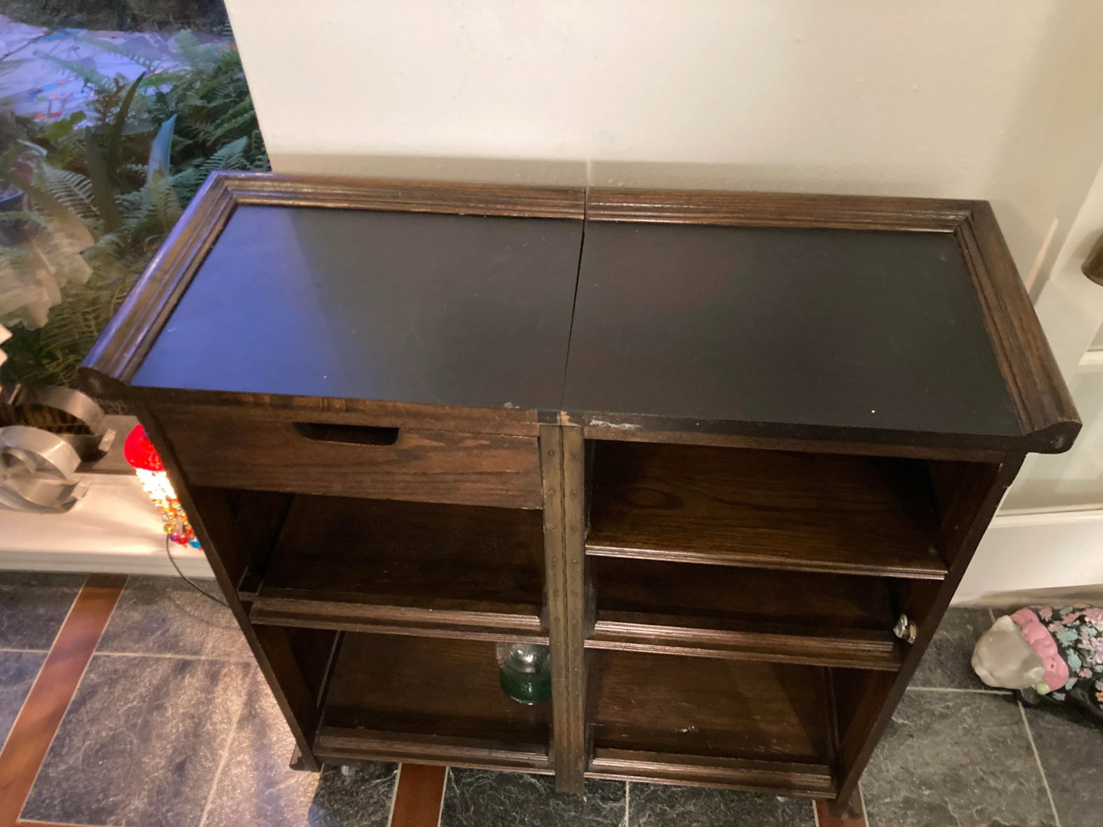 Ethan Allen Rolling Bar Pivot Hinged Folding 1960s Mid Century Modern Serving Dry Bar - Man Cave or - 7
