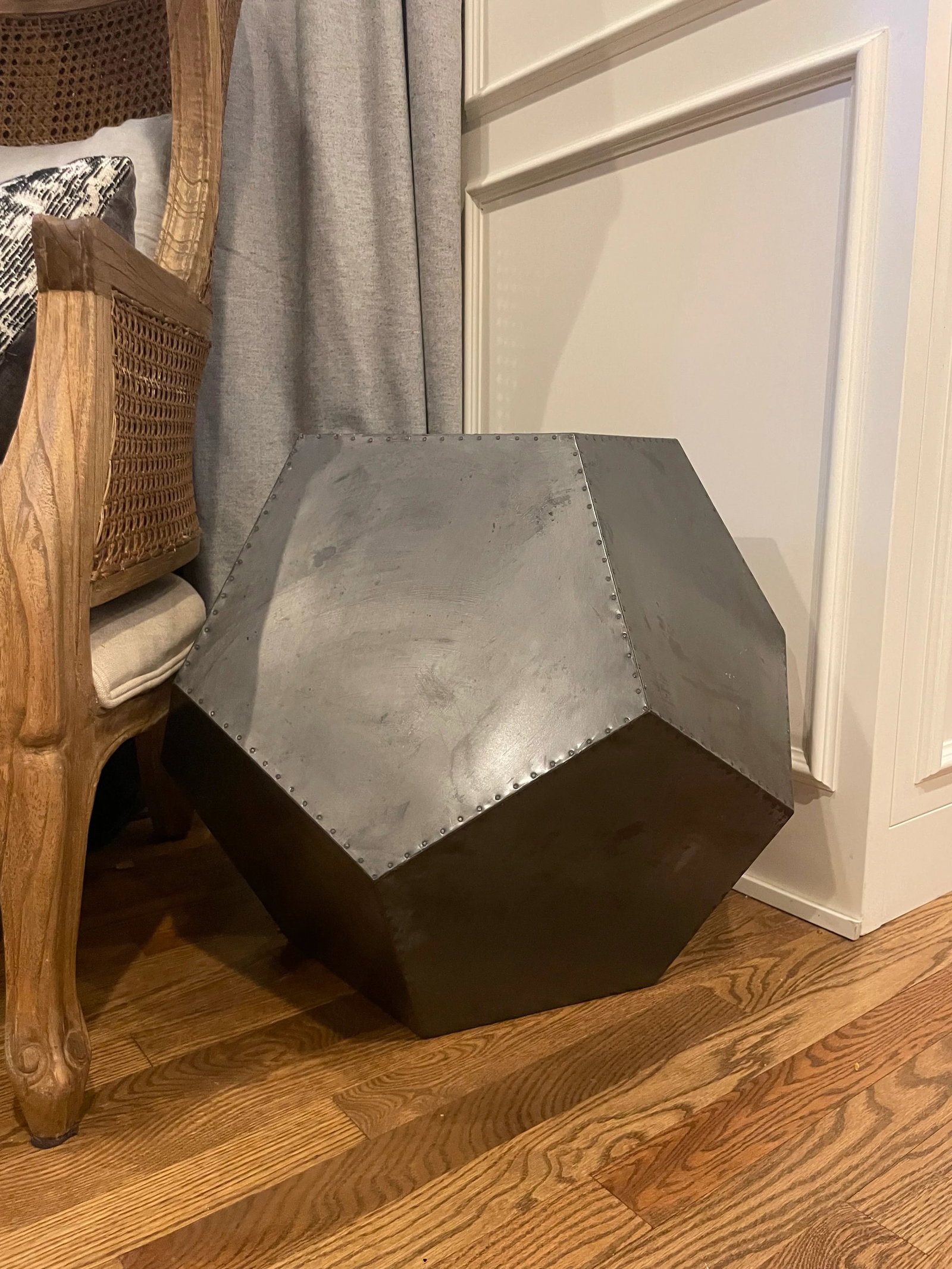 Senet Zinc Geometrical Stool/ Side Table - 2