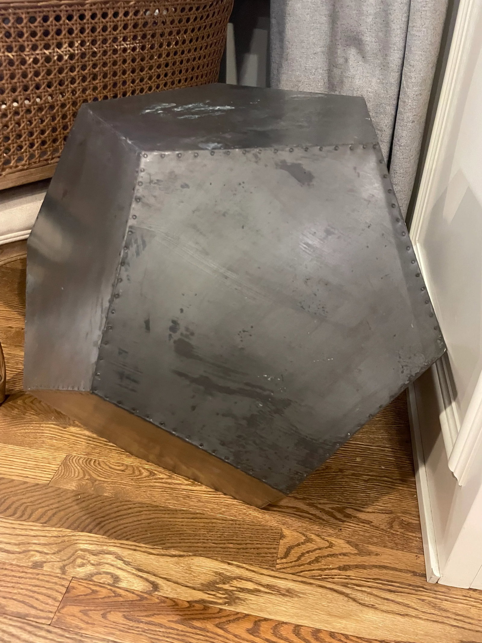 Senet Zinc Geometrical Stool/ Side Table - 3