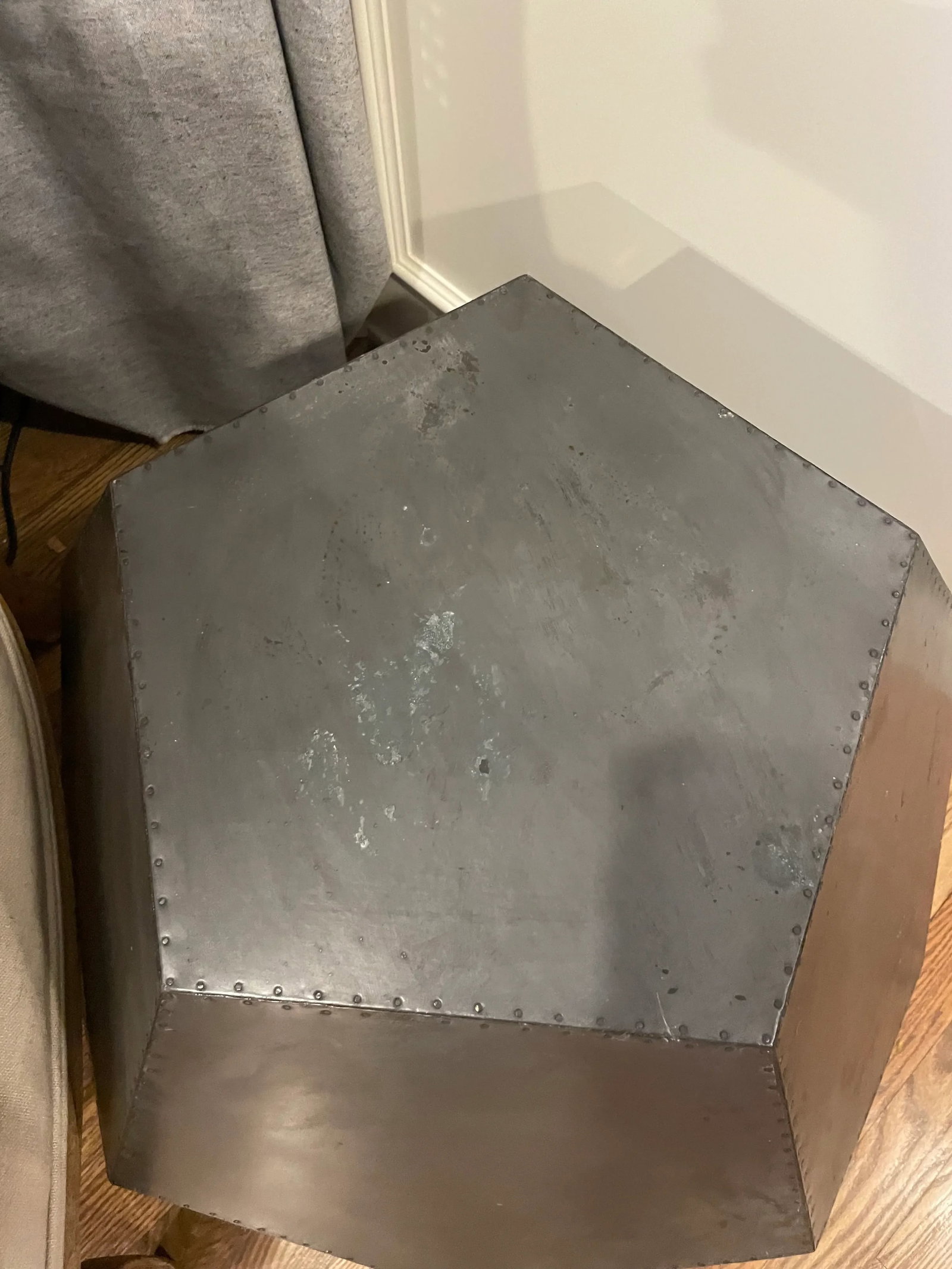 Senet Zinc Geometrical Stool/ Side Table - 4