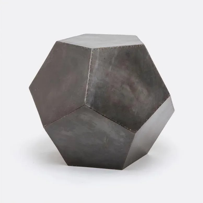 Senet Zinc Geometrical Stool/ Side Table - 5