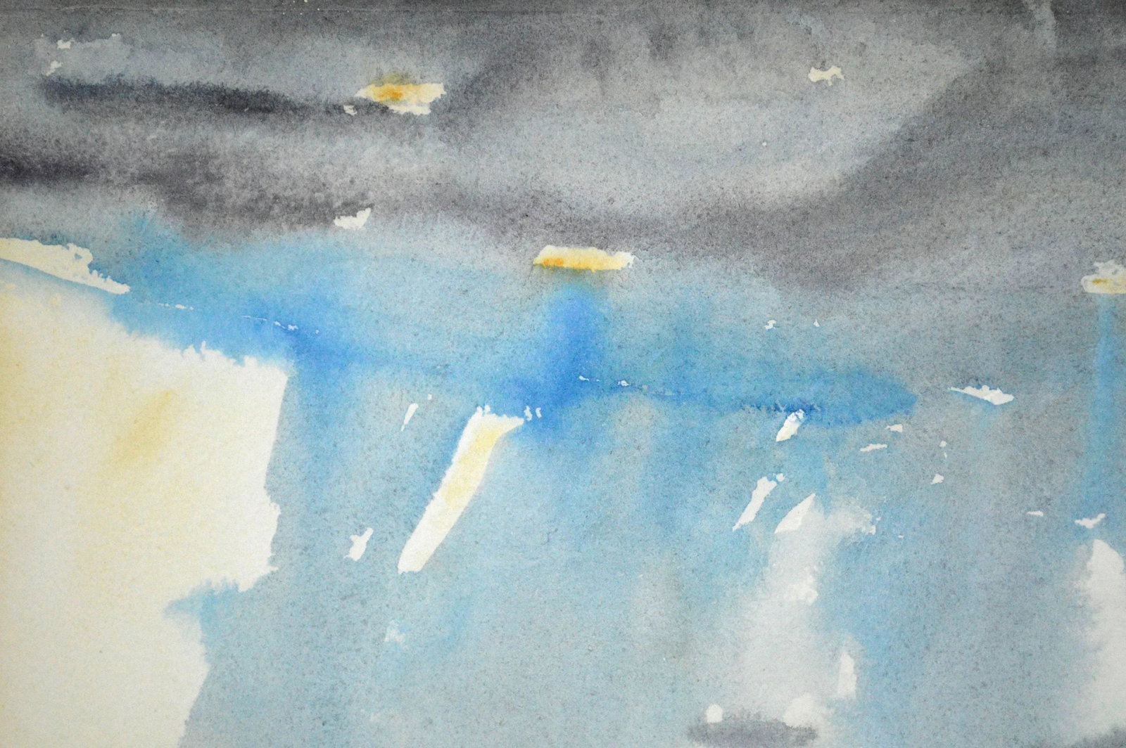 1930s "Approaching Storm" California Rainstorm Landscape Watercolor Painting by Leslie Bruner Wulff, - 5