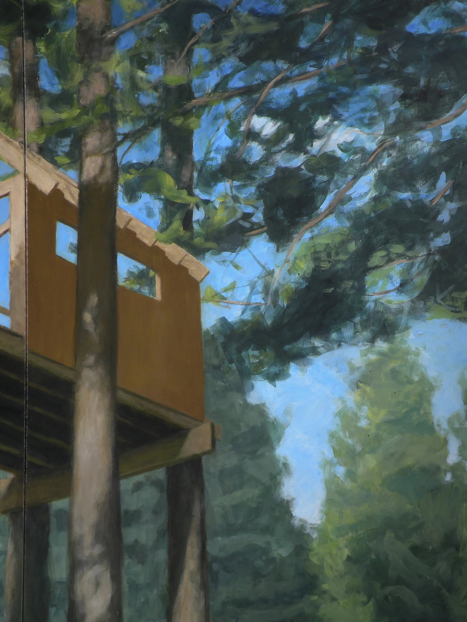 "Tree House ~ Looking Up" Contemporary Large Painting by Stephen Remick - 7