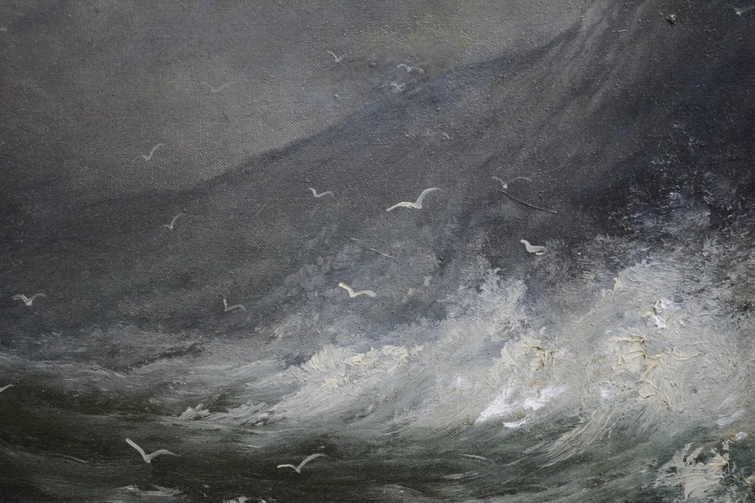 Late 20th Century Seascape Oil Painting, Framed - 3
