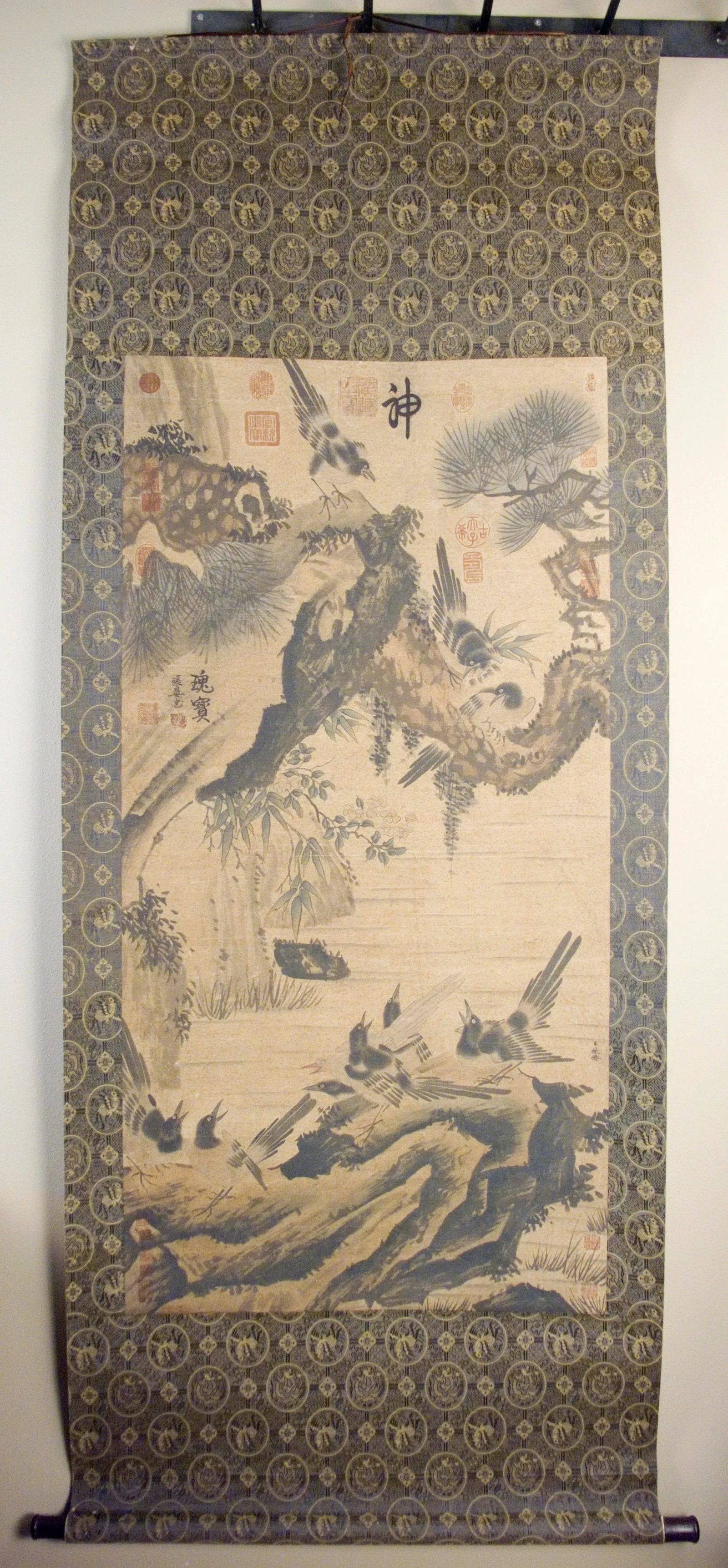 Early 20th Century Chinese Bird and Flower Scroll - 11