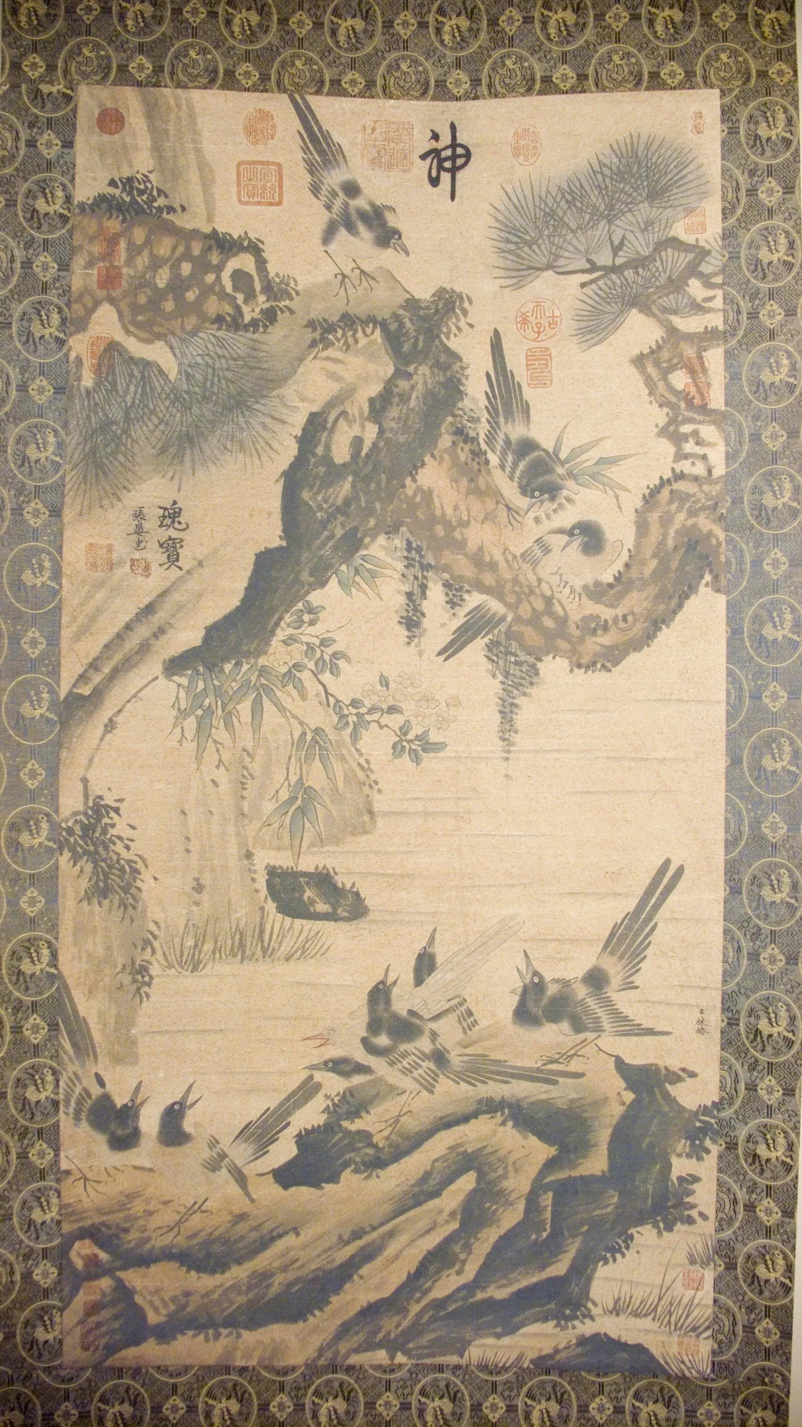 Early 20th Century Chinese Bird and Flower Scroll - 2