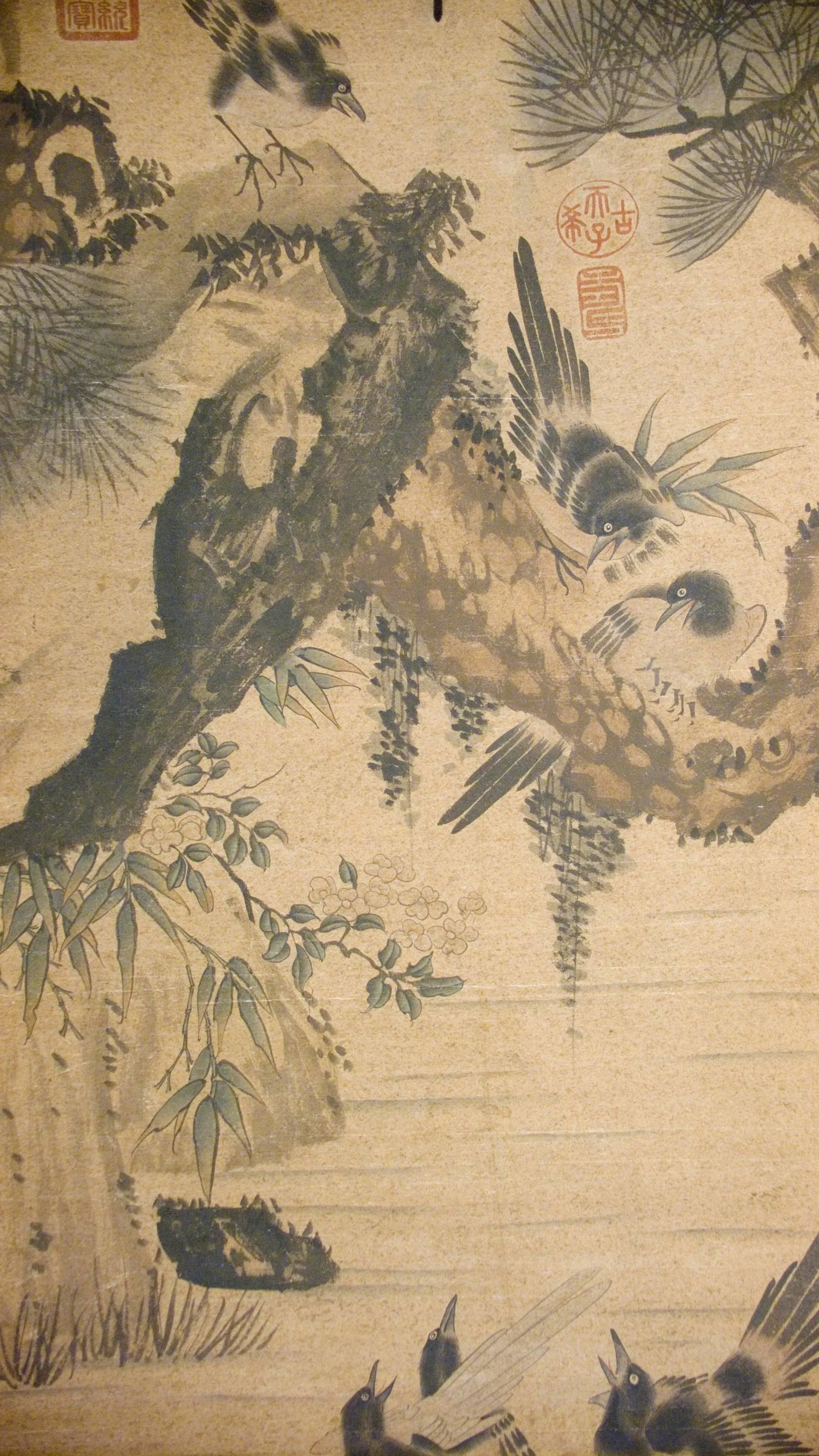 Early 20th Century Chinese Bird and Flower Scroll - 6
