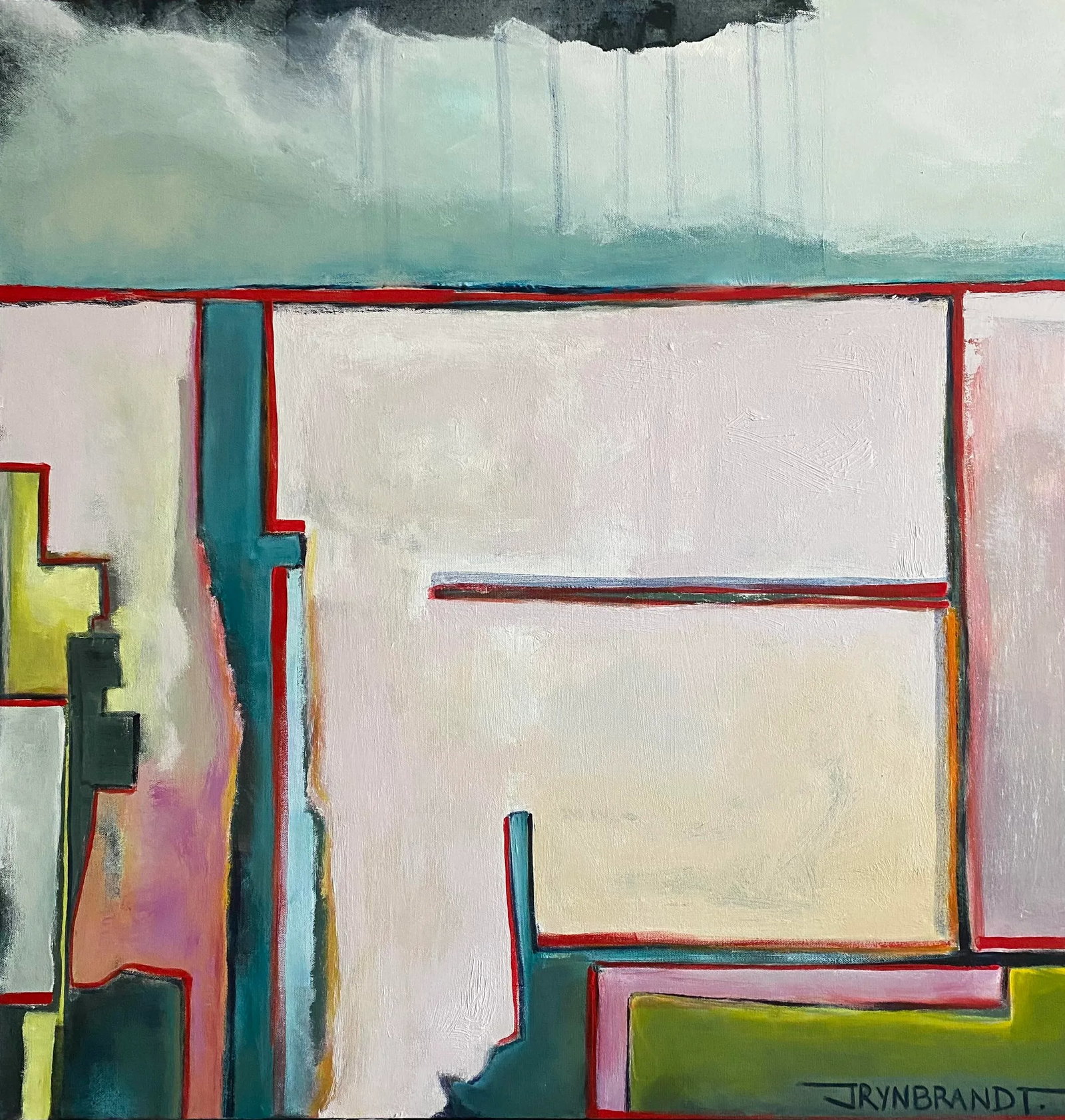 "Sowing Season #3" Contemporary Original Abstract Acrylic Painting on Canvas by Jennifer Wilkinson R - 2