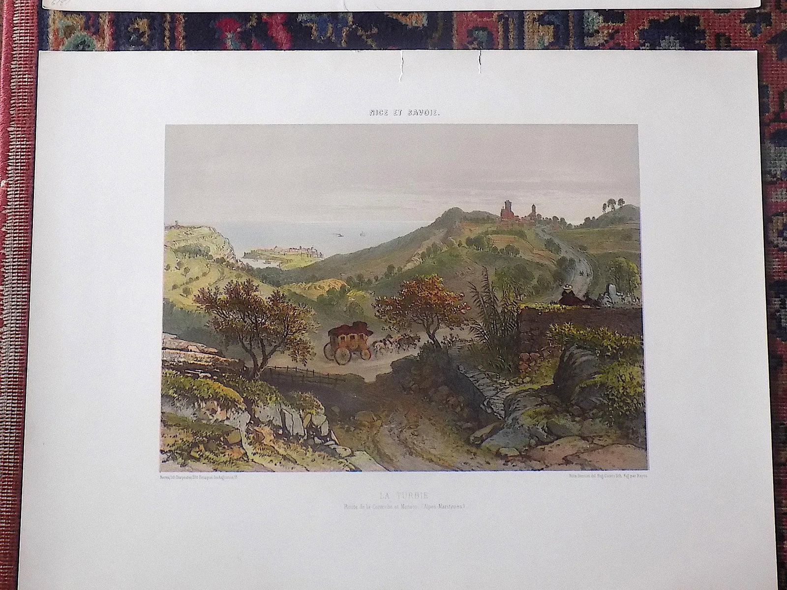 Antique Folio Size 19th Century Lithograph Views of Nice & Savoy - Set of 4 - 4
